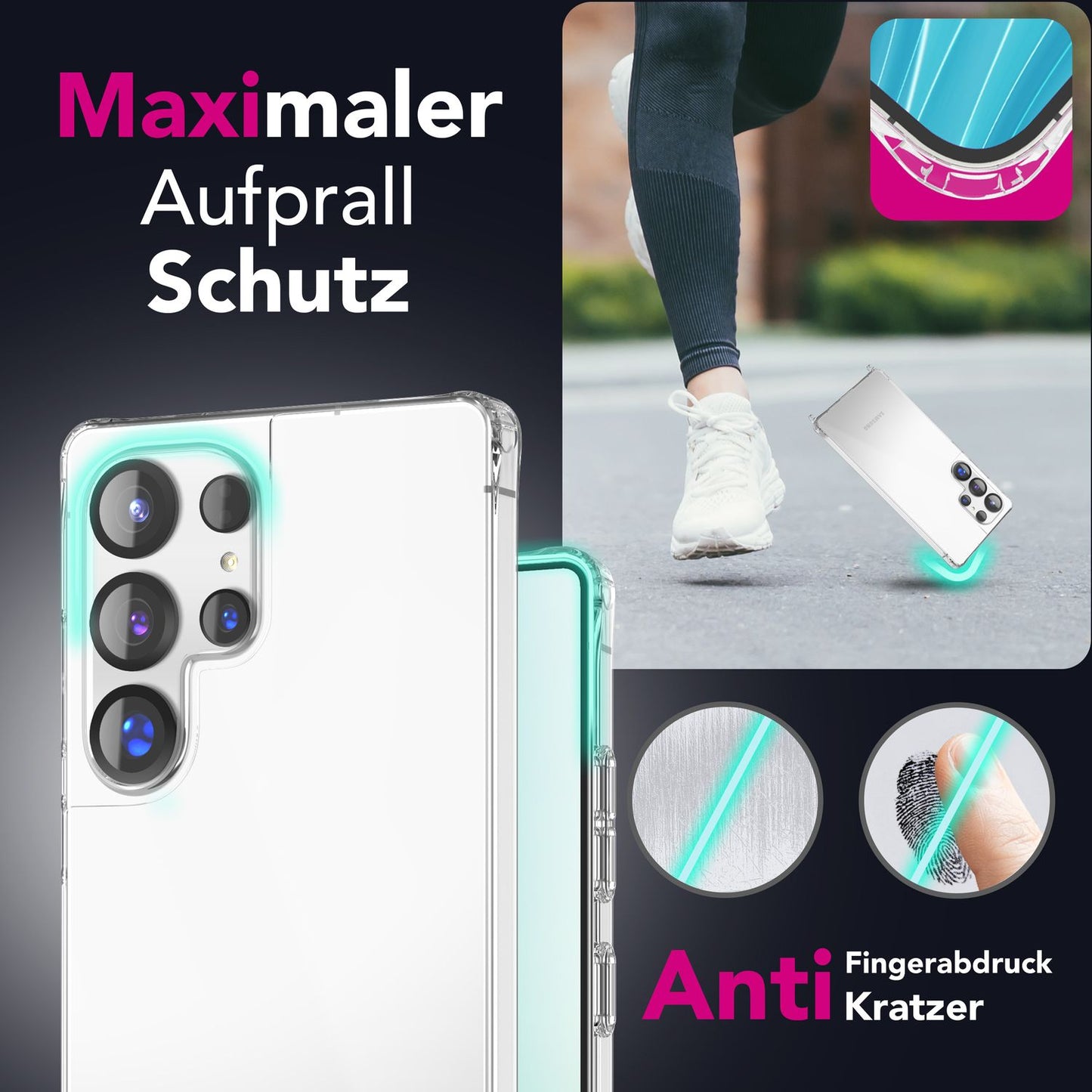NALIA Hangit Verstellbare Crossbody Hülle - Kapazität 1 Smartphone, Länge Verstellbar, Kompatibel Galaxy S25 Ultra