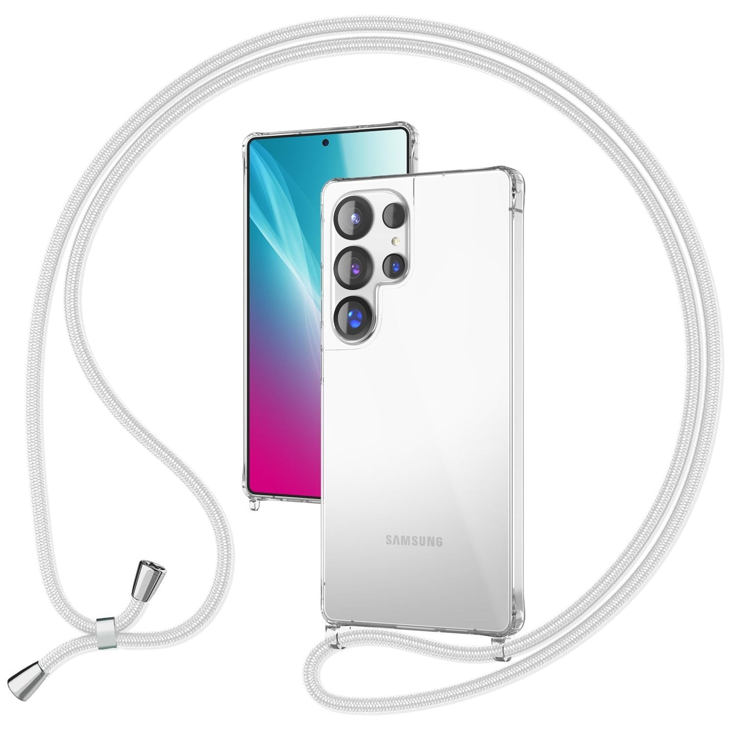 NALIA Hangit Verstellbare Crossbody Hülle - Kapazität 1 Smartphone, Länge Verstellbar, Kompatibel Galaxy S25 Ultra