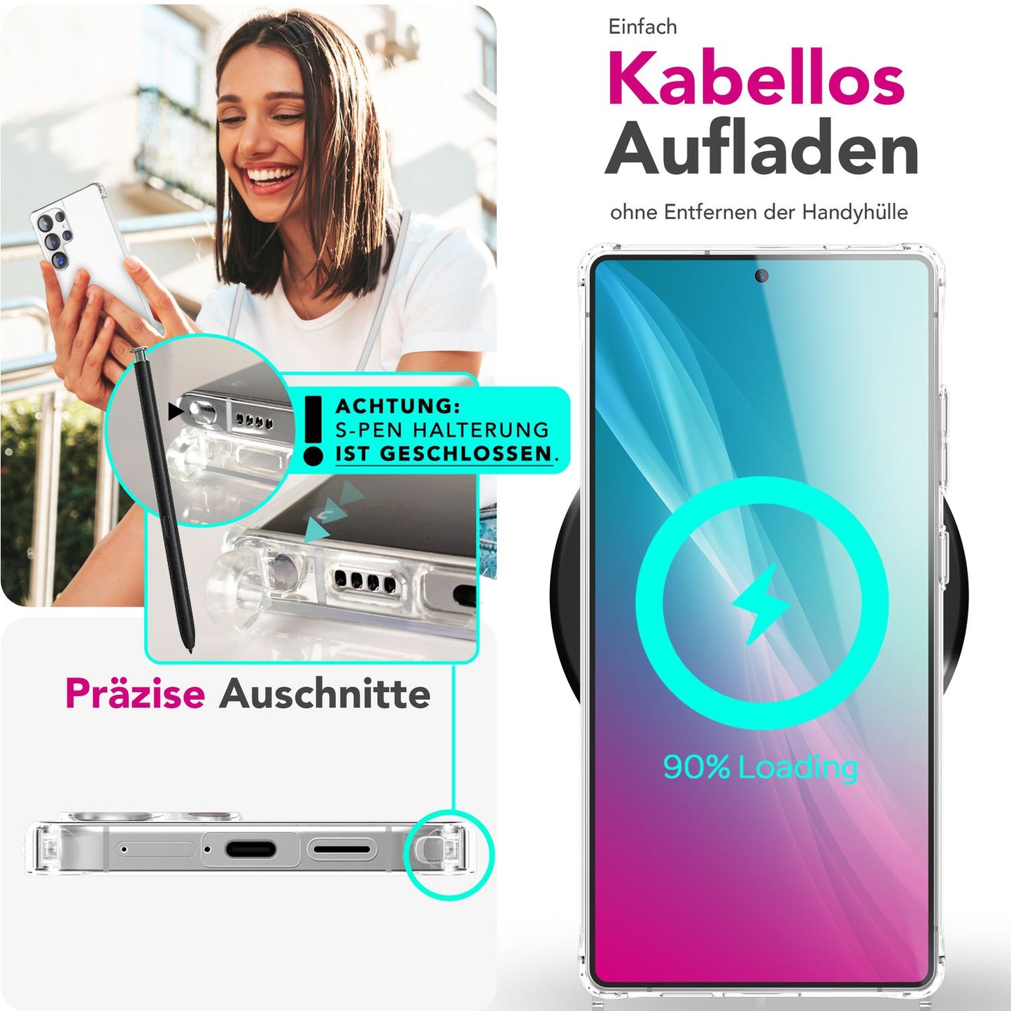 NALIA Hangit Verstellbare Crossbody Hülle - Kapazität 1 Smartphone, Länge Verstellbar, Kompatibel Galaxy S25 Ultra