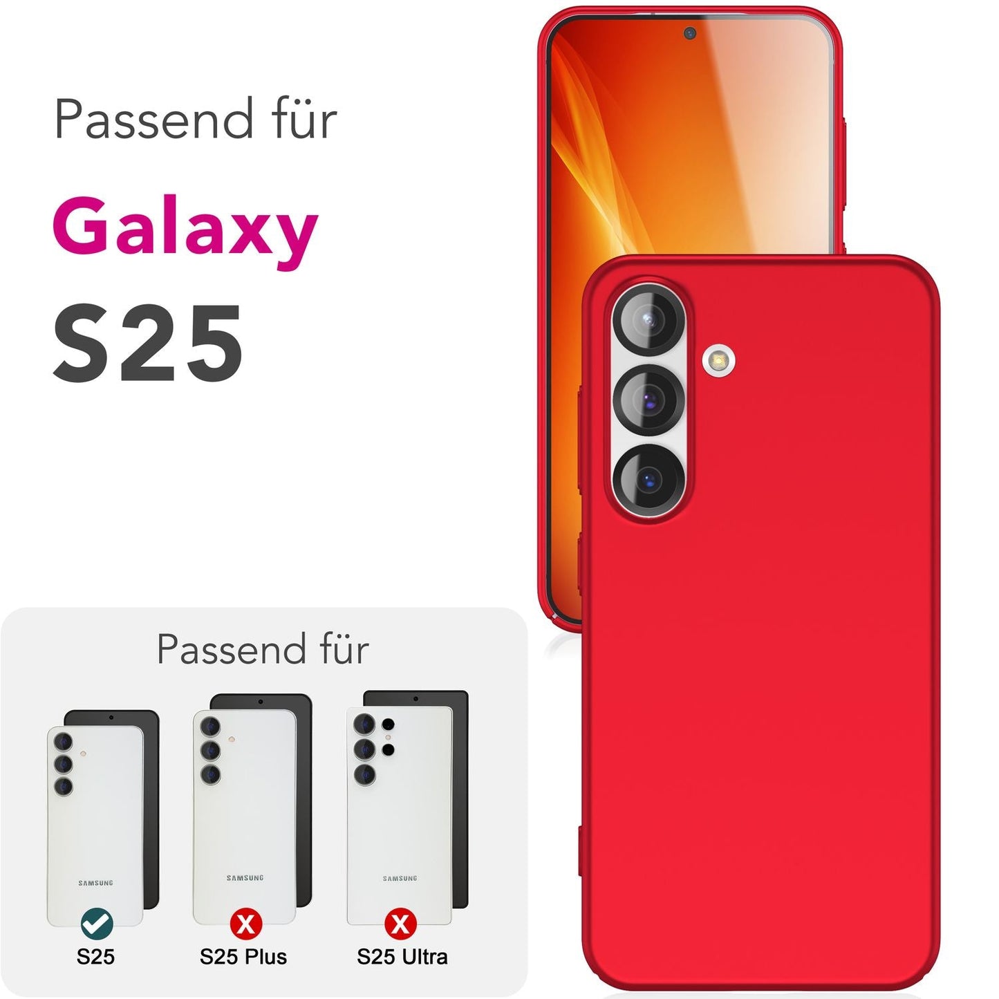 NALIA PureFit für Samsung Galaxy S25 Hülle, Ultradünnes 0,5mm Hardcase im schlanken Design, Mattierte Elegante Leichte Schutzhülle, Ultra Slim Anti-Fingerprint Etui