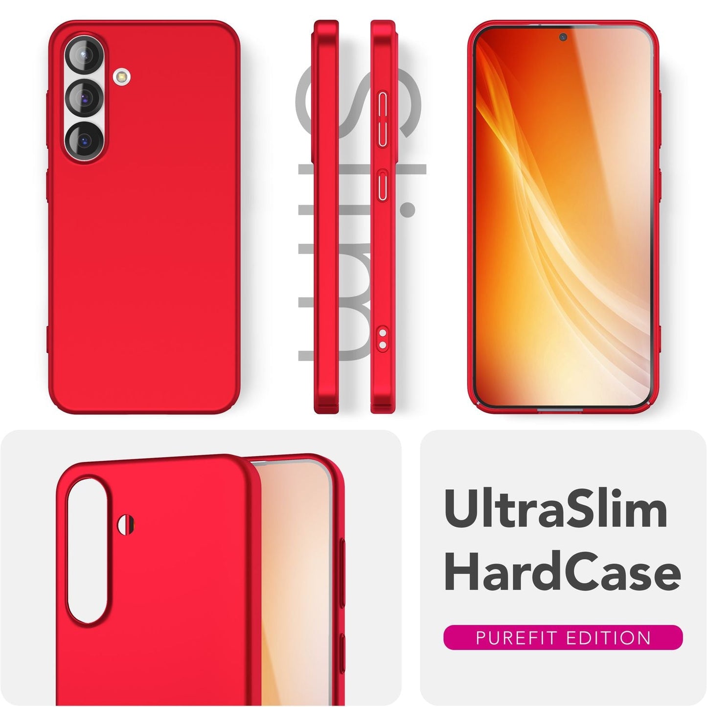 NALIA PureFit für Samsung Galaxy S25 Hülle, Ultradünnes 0,5mm Hardcase im schlanken Design, Mattierte Elegante Leichte Schutzhülle, Ultra Slim Anti-Fingerprint Etui