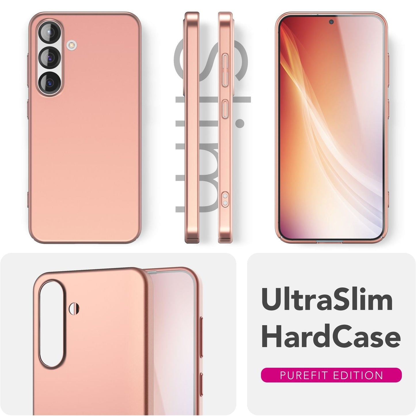 NALIA PureFit für Samsung Galaxy S25 Hülle, Ultradünnes 0,5mm Hardcase im schlanken Design, Mattierte Elegante Leichte Schutzhülle, Ultra Slim Anti-Fingerprint Etui