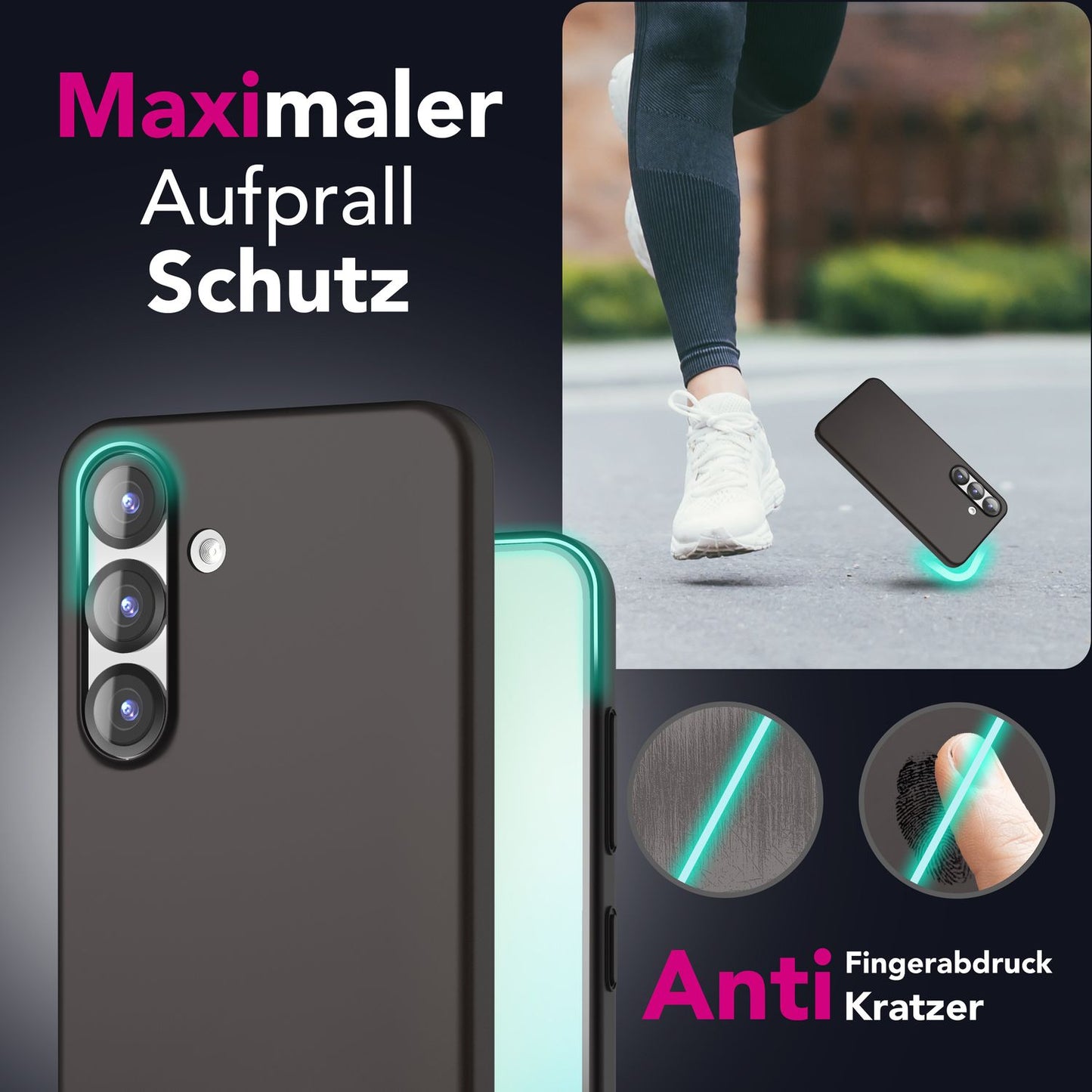 NALIA PureFit für Samsung Galaxy S25 Plus Hülle, Schlanke 0,5mm Schutzhülle im Mattierten Ultra-Slim Design, Dünnes Leichtes Hardcover, Fingerabdruck-Resistent