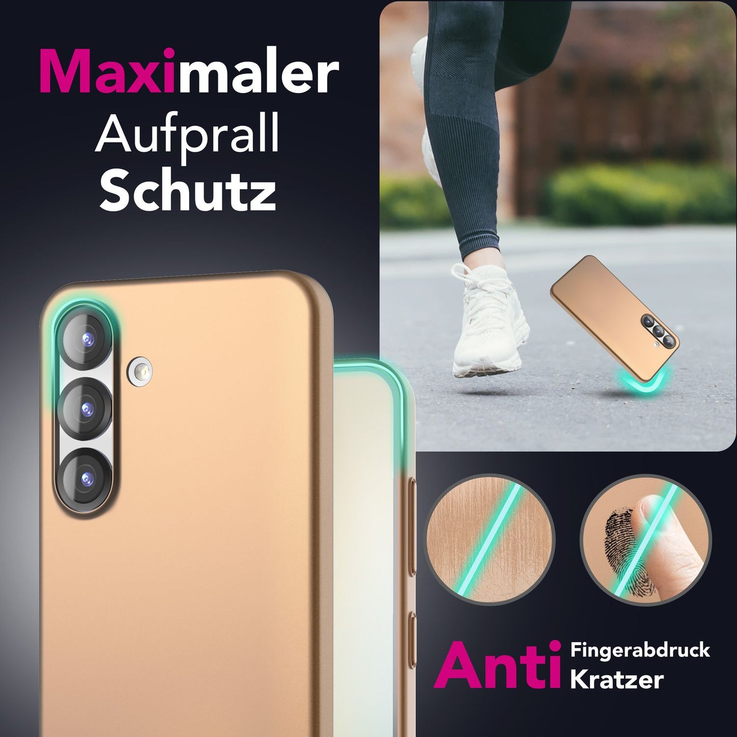 NALIA PureFit für Samsung Galaxy S25 Plus Hülle, Schlanke 0,5mm Schutzhülle im Mattierten Ultra-Slim Design, Dünnes Leichtes Hardcover, Fingerabdruck-Resistent