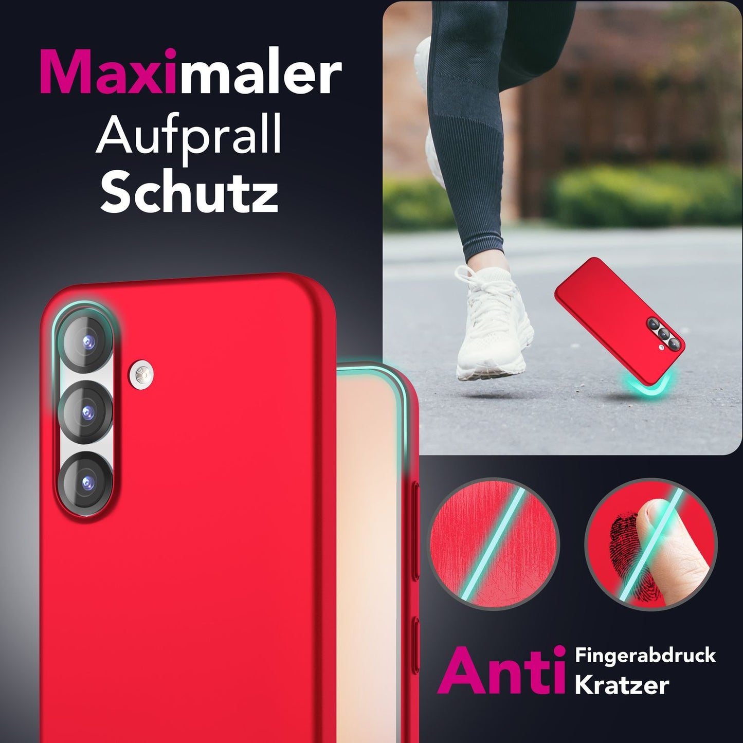 NALIA PureFit für Samsung Galaxy S25 Plus Hülle, Schlanke 0,5mm Schutzhülle im Mattierten Ultra-Slim Design, Dünnes Leichtes Hardcover, Fingerabdruck-Resistent