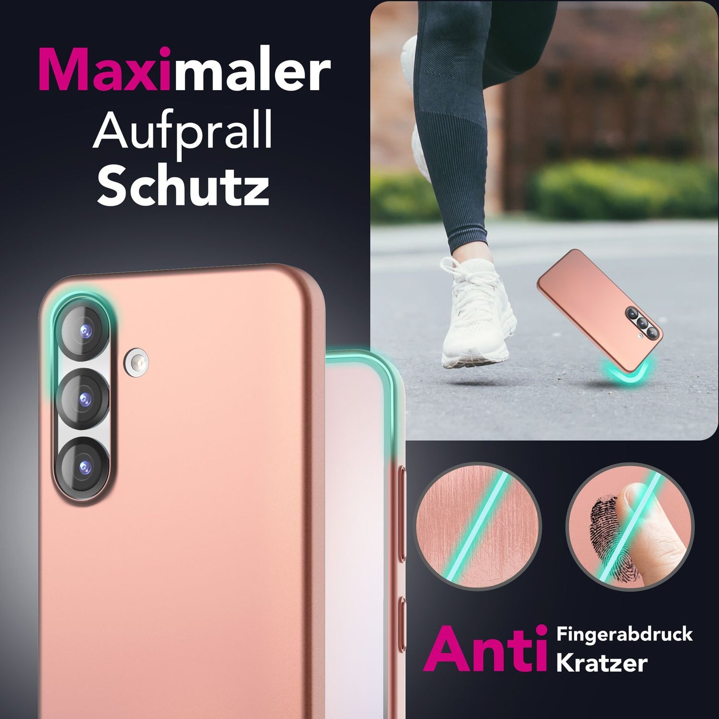 NALIA PureFit für Samsung Galaxy S25 Plus Hülle, Schlanke 0,5mm Schutzhülle im Mattierten Ultra-Slim Design, Dünnes Leichtes Hardcover, Fingerabdruck-Resistent