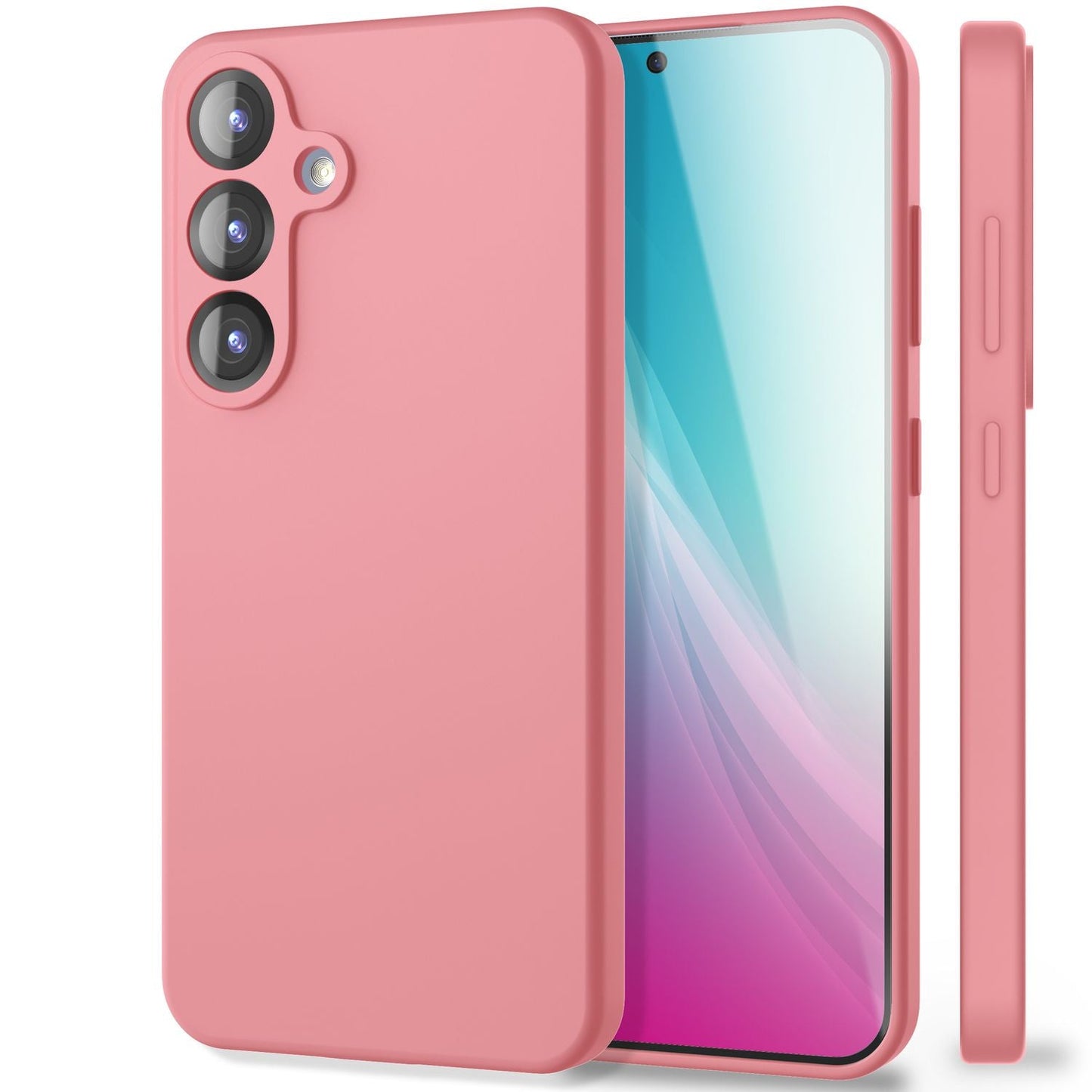 NALIA Phoenix für Samsung Galaxy S25 Hülle, Abwischbare Weiche Schutzhülle aus Flüssigsilikon, Mikrofaser Innenfutter, Rutschfeste Handyhülle, Seidige Silikonhülle