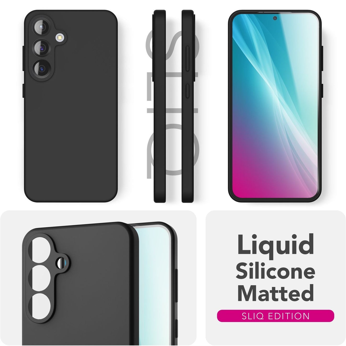 NALIA Phoenix für Samsung Galaxy S25 Hülle, Abwischbare Weiche Schutzhülle aus Flüssigsilikon, Mikrofaser Innenfutter, Rutschfeste Handyhülle, Seidige Silikonhülle