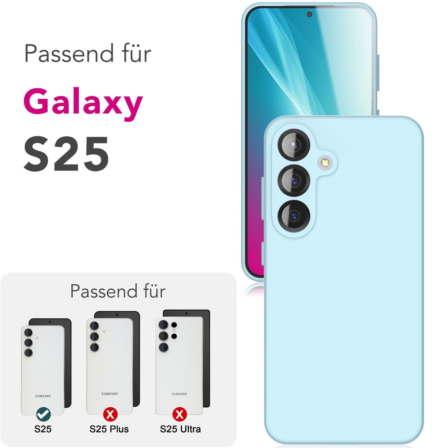 NALIA Phoenix für Samsung Galaxy S25 Hülle, Abwischbare Weiche Schutzhülle aus Flüssigsilikon, Mikrofaser Innenfutter, Rutschfeste Handyhülle, Seidige Silikonhülle