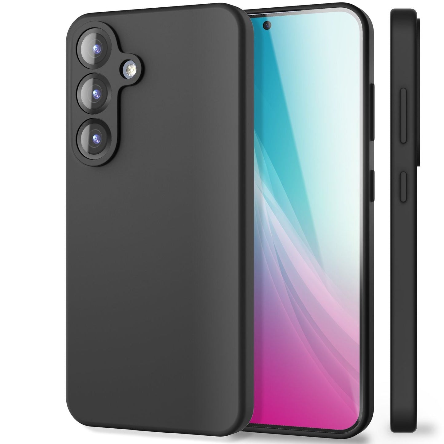 Husa NALIA Phoenix pentru Samsung Galaxy S25 Plus, husă de telefon din silicon lichid, netedă și ușor de șters, căptușeală interioară din microfibră, husă de protecție din silicon moale și catifelat