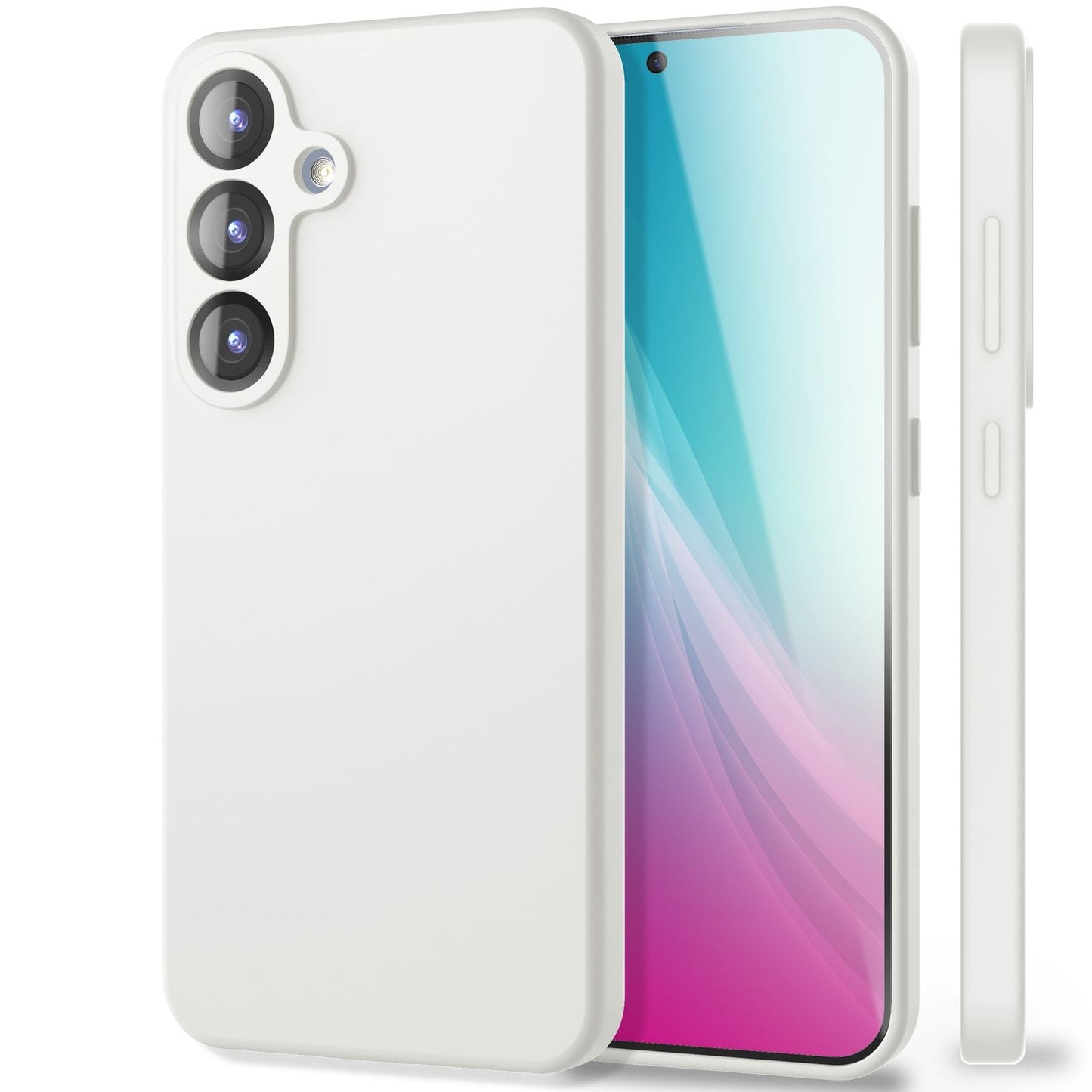 Husa NALIA Phoenix pentru Samsung Galaxy S25 Plus, husă de telefon din silicon lichid, netedă și ușor de șters, căptușeală interioară din microfibră, husă de protecție din silicon moale și catifelat