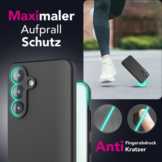 NALIA Phoenix für Samsung Galaxy S25 Plus Hülle, Abwischbare Geschmeidige Flüssigsilikon Handyhülle, Inneres Mikrofaser-Futter, Samtig Weiche Silikon Schutzhülle