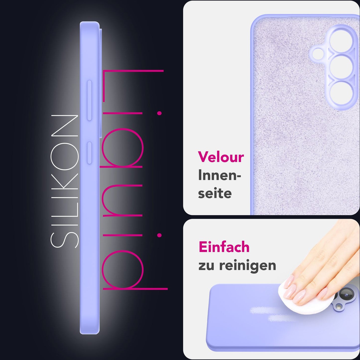 Husa NALIA Phoenix pentru Samsung Galaxy S25 Plus, husă de telefon din silicon lichid, netedă și ușor de șters, căptușeală interioară din microfibră, husă de protecție din silicon moale și catifelat