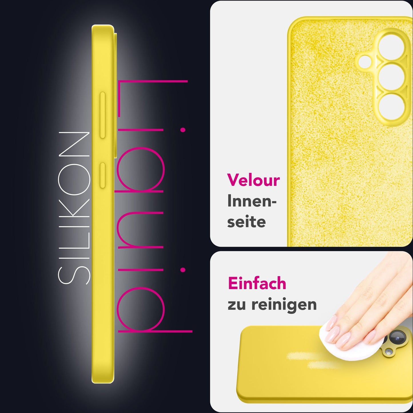 Husa NALIA Phoenix pentru Samsung Galaxy S25 Plus, husă de telefon din silicon lichid, netedă și ușor de șters, căptușeală interioară din microfibră, husă de protecție din silicon moale și catifelat