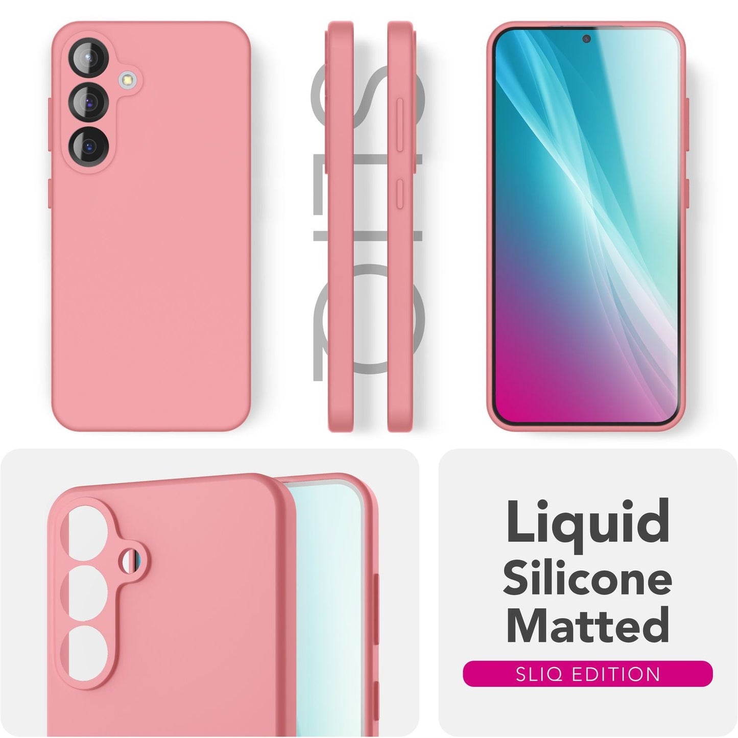 Husa NALIA Phoenix pentru Samsung Galaxy S25 Plus, husă de telefon din silicon lichid, netedă și ușor de șters, căptușeală interioară din microfibră, husă de protecție din silicon moale și catifelat