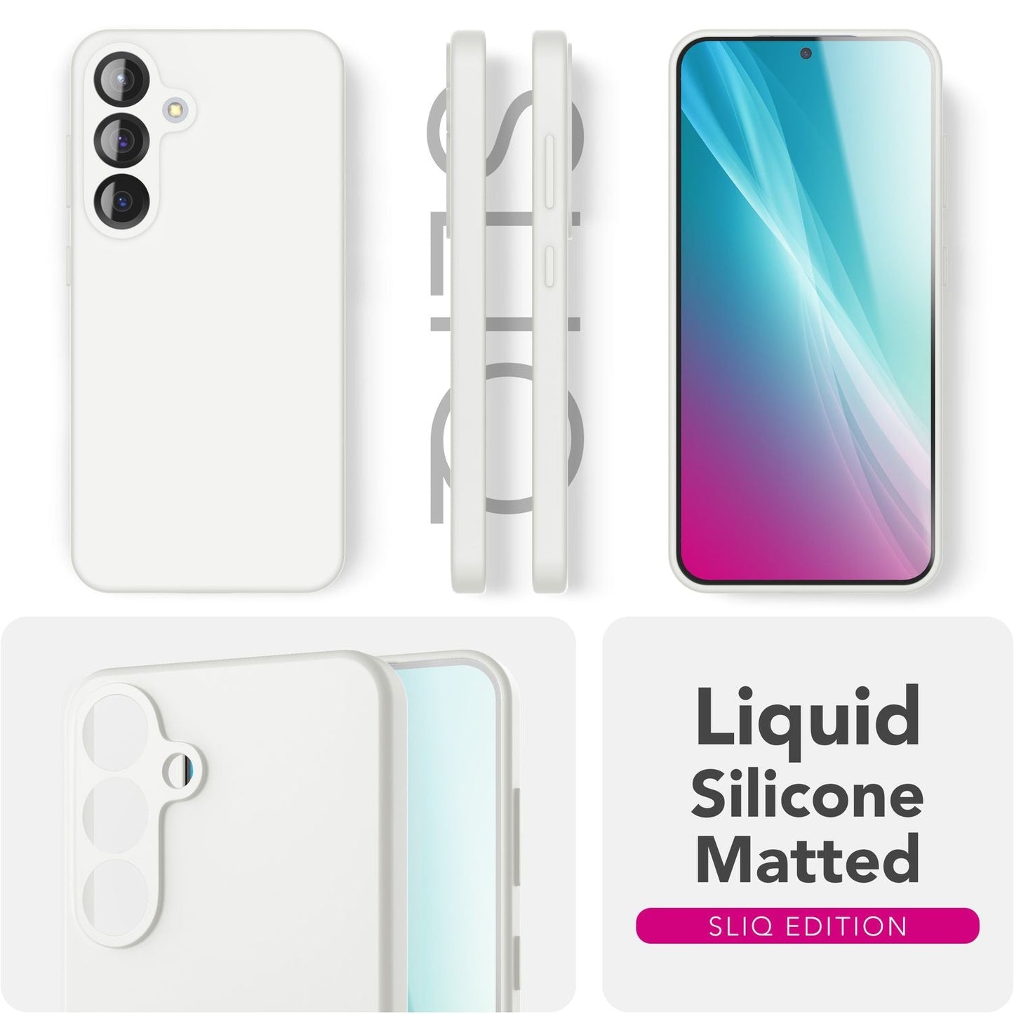 Husa NALIA Phoenix pentru Samsung Galaxy S25 Plus, husă de telefon din silicon lichid, netedă și ușor de șters, căptușeală interioară din microfibră, husă de protecție din silicon moale și catifelat