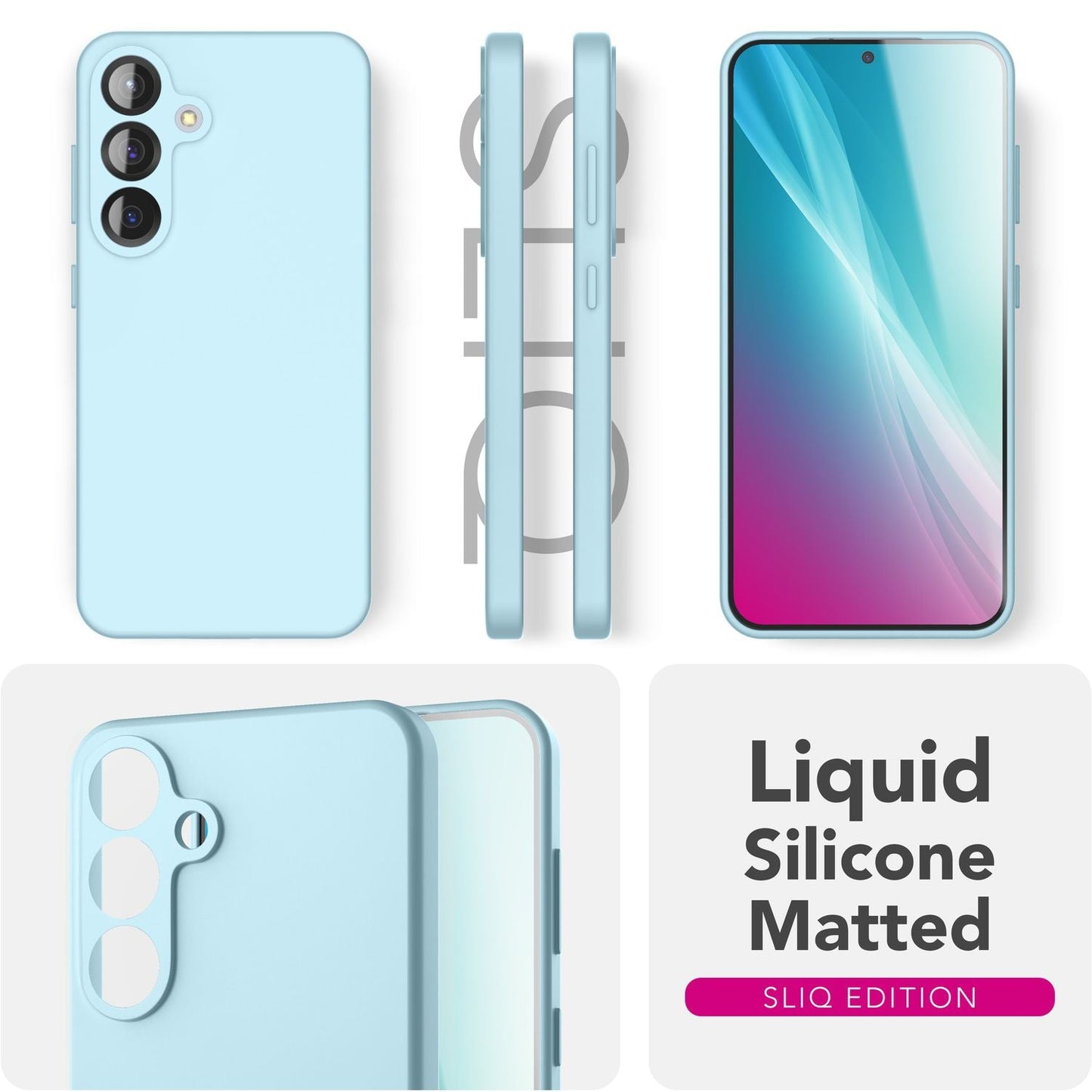 Husa NALIA Phoenix pentru Samsung Galaxy S25 Plus, husă de telefon din silicon lichid, netedă și ușor de șters, căptușeală interioară din microfibră, husă de protecție din silicon moale și catifelat