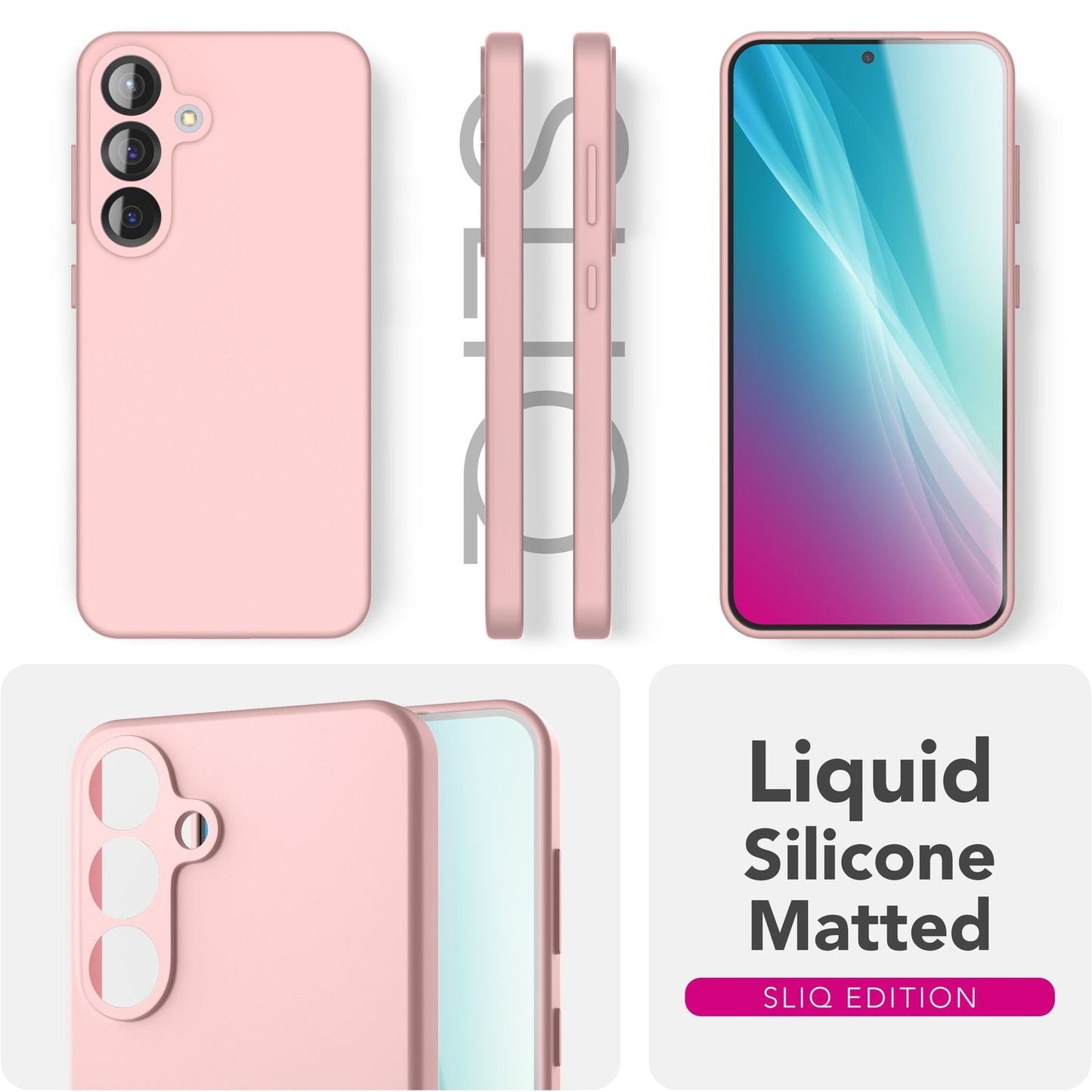 Husa NALIA Phoenix pentru Samsung Galaxy S25 Plus, husă de telefon din silicon lichid, netedă și ușor de șters, căptușeală interioară din microfibră, husă de protecție din silicon moale și catifelat