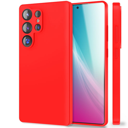 NALIA Phoenix für Samsung Galaxy S25 Ultra Hülle, Abwischbare Samt-Weiche Flüssigsilikon Handyhülle, Mikrofaser-Innenfutter, Dünne Rutschfeste Silikon Schutzhülle