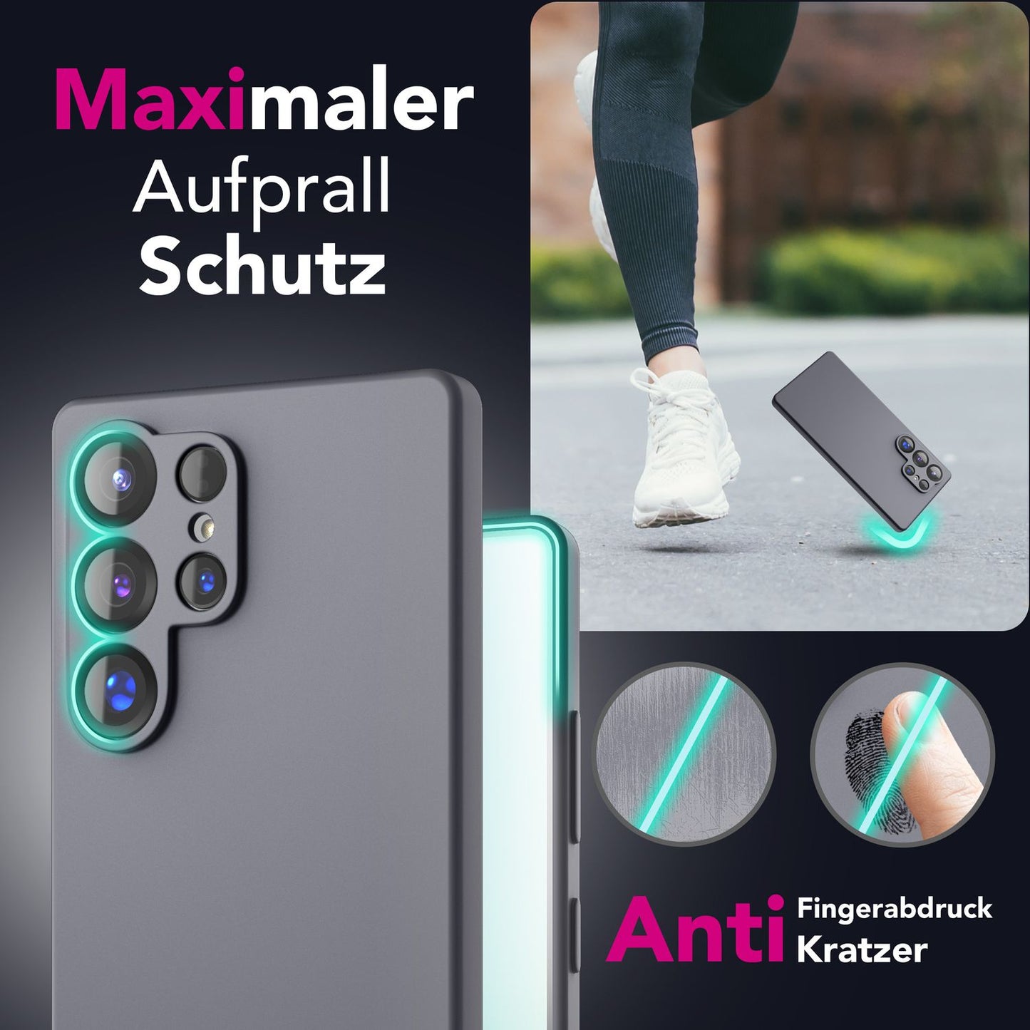 NALIA Phoenix für Samsung Galaxy S25 Ultra Hülle, Abwischbare Samt-Weiche Flüssigsilikon Handyhülle, Mikrofaser-Innenfutter, Dünne Rutschfeste Silikon Schutzhülle