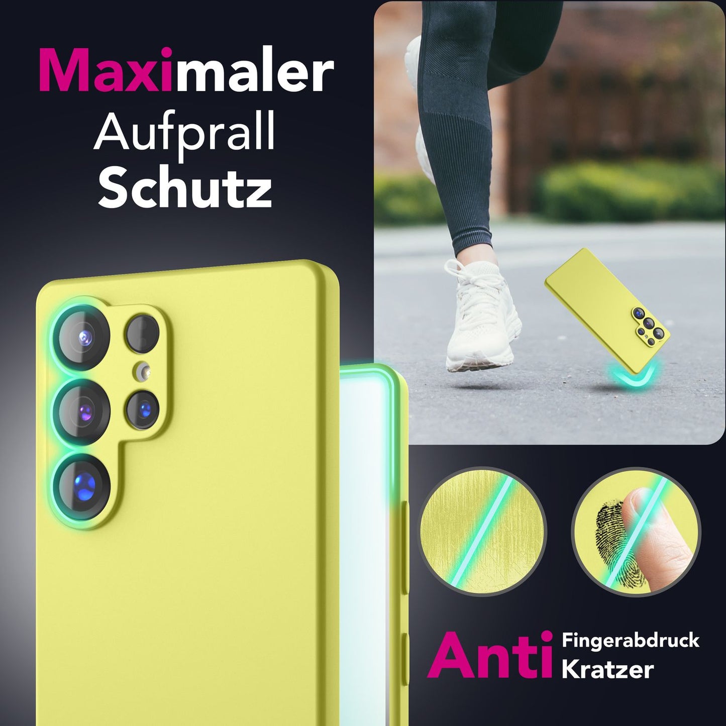 NALIA Phoenix für Samsung Galaxy S25 Ultra Hülle, Abwischbare Samt-Weiche Flüssigsilikon Handyhülle, Mikrofaser-Innenfutter, Dünne Rutschfeste Silikon Schutzhülle