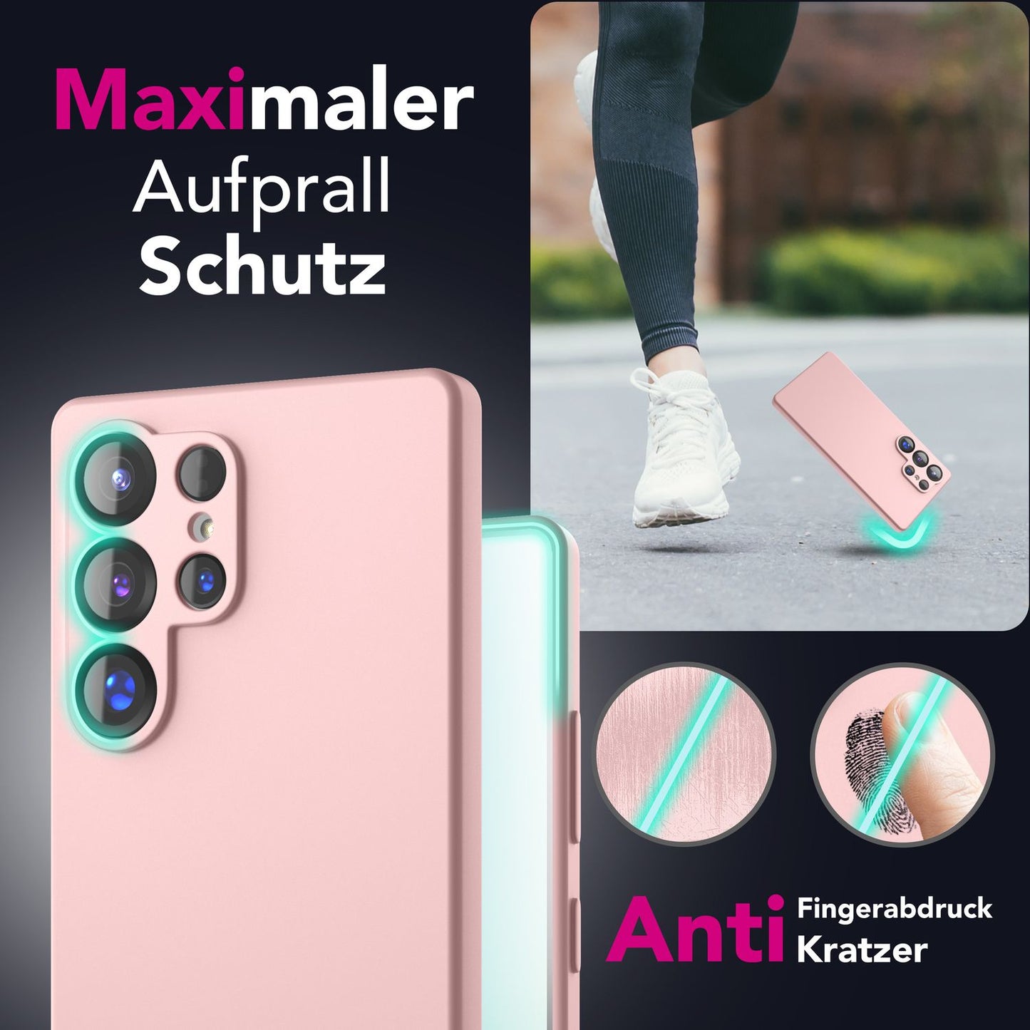 NALIA Phoenix für Samsung Galaxy S25 Ultra Hülle, Abwischbare Samt-Weiche Flüssigsilikon Handyhülle, Mikrofaser-Innenfutter, Dünne Rutschfeste Silikon Schutzhülle