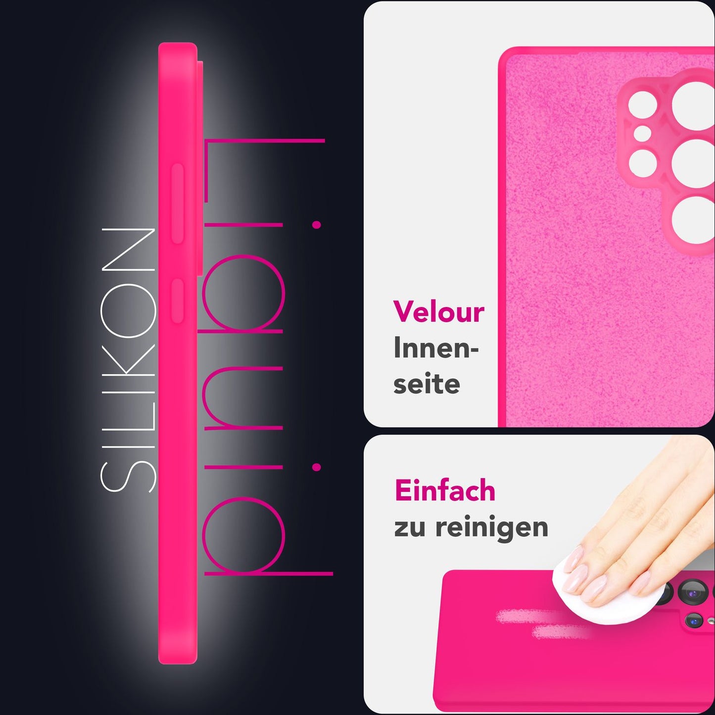 NALIA Phoenix für Samsung Galaxy S25 Ultra Hülle, Abwischbare Samt-Weiche Flüssigsilikon Handyhülle, Mikrofaser-Innenfutter, Dünne Rutschfeste Silikon Schutzhülle