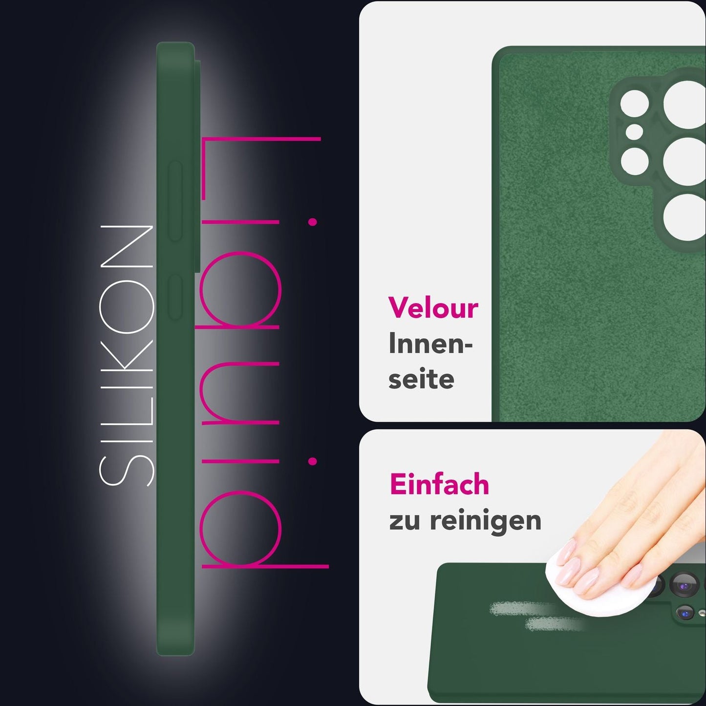 NALIA Phoenix für Samsung Galaxy S25 Ultra Hülle, Abwischbare Samt-Weiche Flüssigsilikon Handyhülle, Mikrofaser-Innenfutter, Dünne Rutschfeste Silikon Schutzhülle