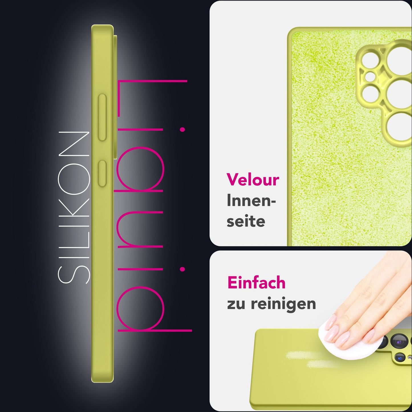 NALIA Phoenix für Samsung Galaxy S25 Ultra Hülle, Abwischbare Samt-Weiche Flüssigsilikon Handyhülle, Mikrofaser-Innenfutter, Dünne Rutschfeste Silikon Schutzhülle