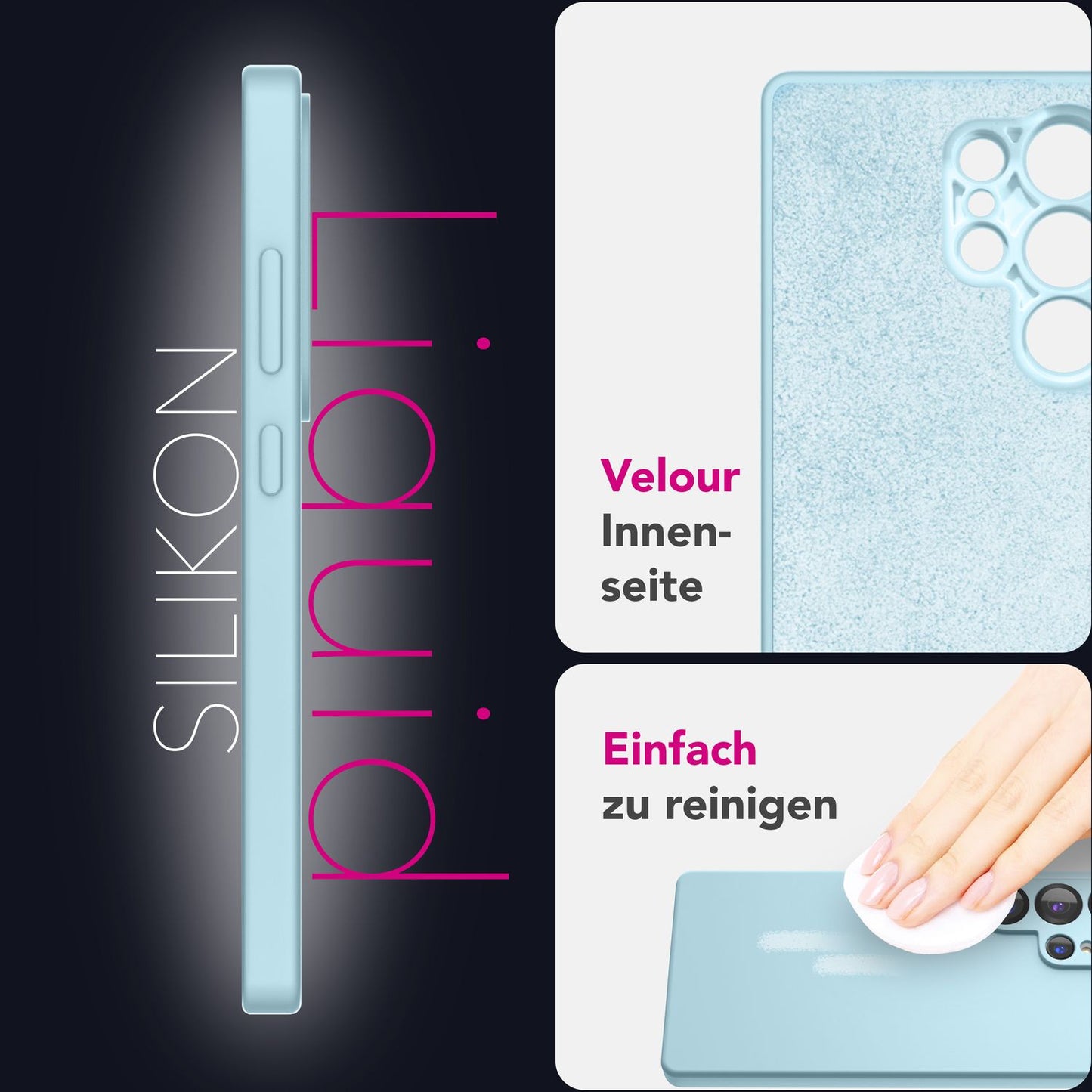 NALIA Phoenix für Samsung Galaxy S25 Ultra Hülle, Abwischbare Samt-Weiche Flüssigsilikon Handyhülle, Mikrofaser-Innenfutter, Dünne Rutschfeste Silikon Schutzhülle