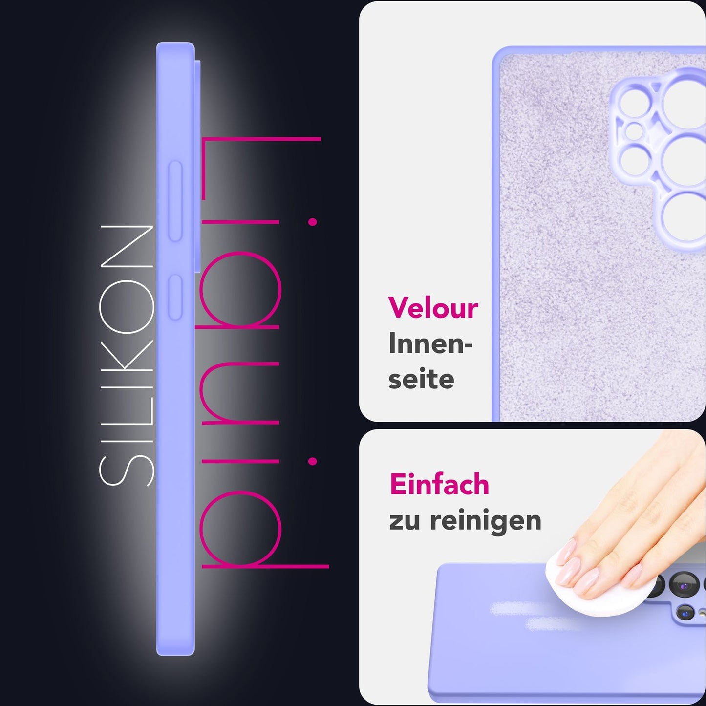 NALIA Phoenix für Samsung Galaxy S25 Ultra Hülle, Abwischbare Samt-Weiche Flüssigsilikon Handyhülle, Mikrofaser-Innenfutter, Dünne Rutschfeste Silikon Schutzhülle