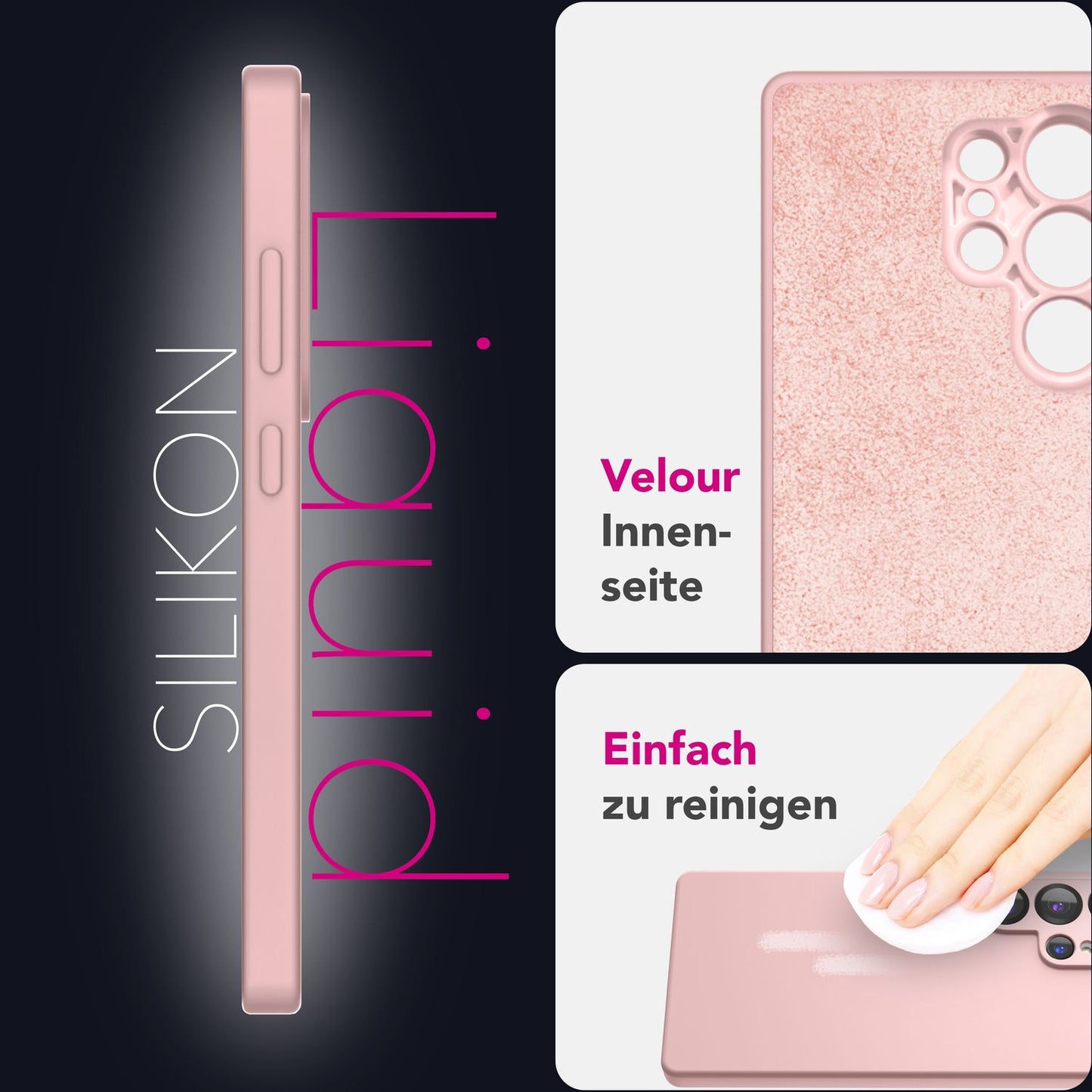 NALIA Phoenix für Samsung Galaxy S25 Ultra Hülle, Abwischbare Samt-Weiche Flüssigsilikon Handyhülle, Mikrofaser-Innenfutter, Dünne Rutschfeste Silikon Schutzhülle