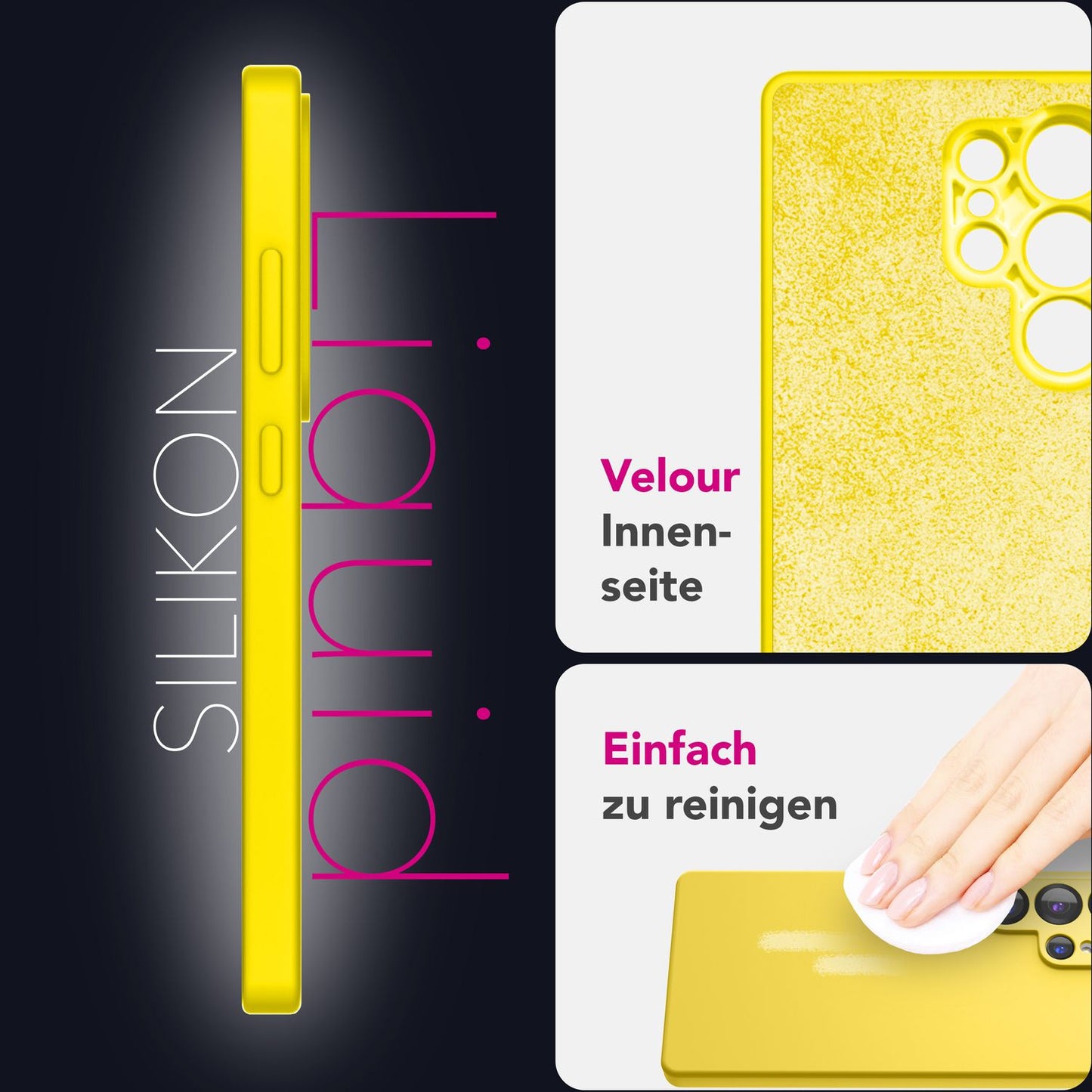 NALIA Phoenix für Samsung Galaxy S25 Ultra Hülle, Abwischbare Samt-Weiche Flüssigsilikon Handyhülle, Mikrofaser-Innenfutter, Dünne Rutschfeste Silikon Schutzhülle