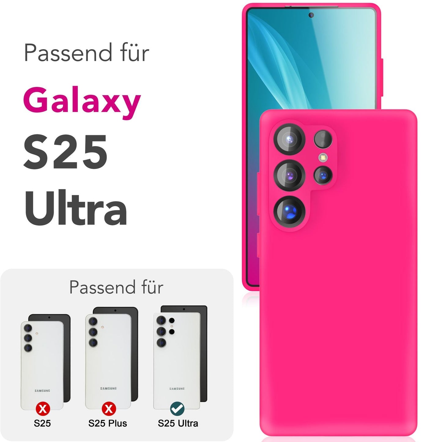 NALIA Phoenix für Samsung Galaxy S25 Ultra Hülle, Abwischbare Samt-Weiche Flüssigsilikon Handyhülle, Mikrofaser-Innenfutter, Dünne Rutschfeste Silikon Schutzhülle