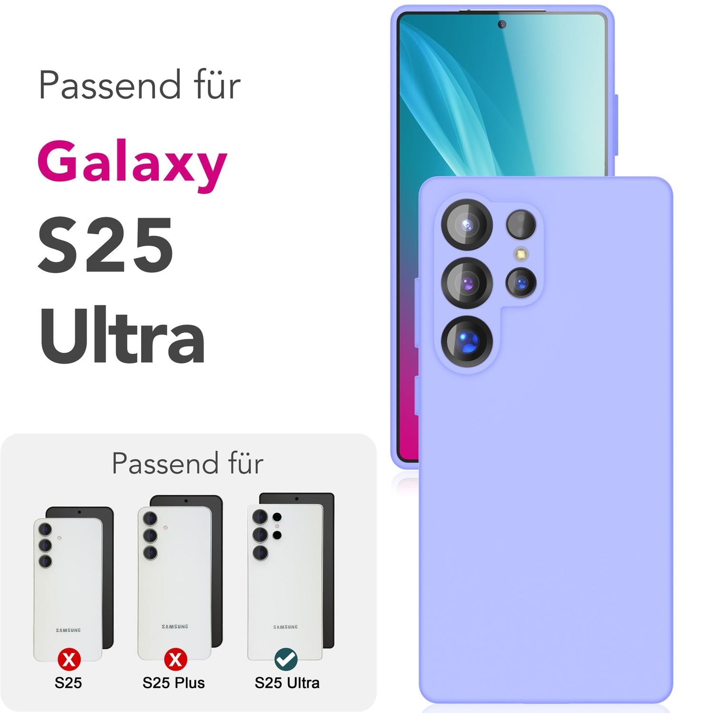 NALIA Phoenix für Samsung Galaxy S25 Ultra Hülle, Abwischbare Samt-Weiche Flüssigsilikon Handyhülle, Mikrofaser-Innenfutter, Dünne Rutschfeste Silikon Schutzhülle