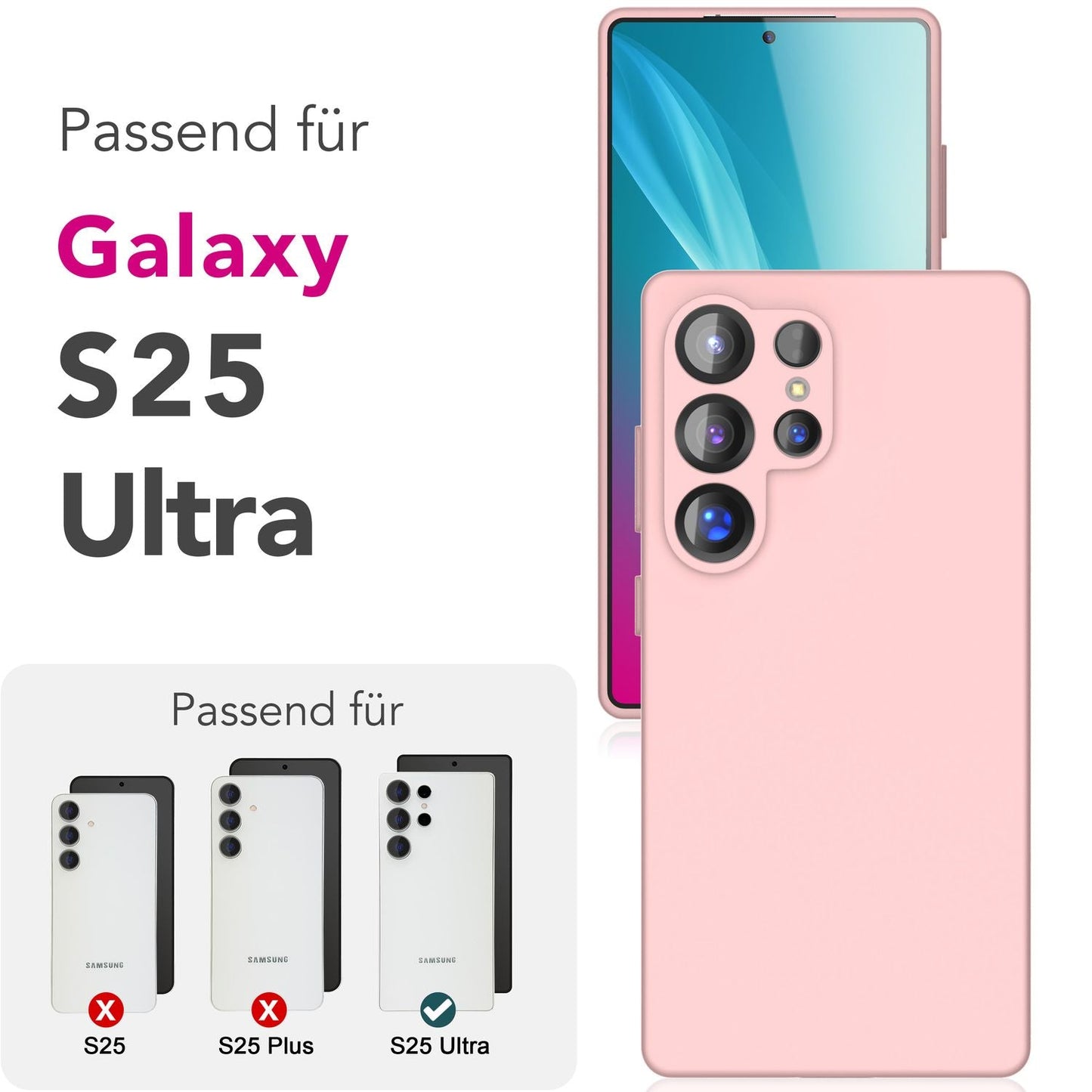 NALIA Phoenix für Samsung Galaxy S25 Ultra Hülle, Abwischbare Samt-Weiche Flüssigsilikon Handyhülle, Mikrofaser-Innenfutter, Dünne Rutschfeste Silikon Schutzhülle