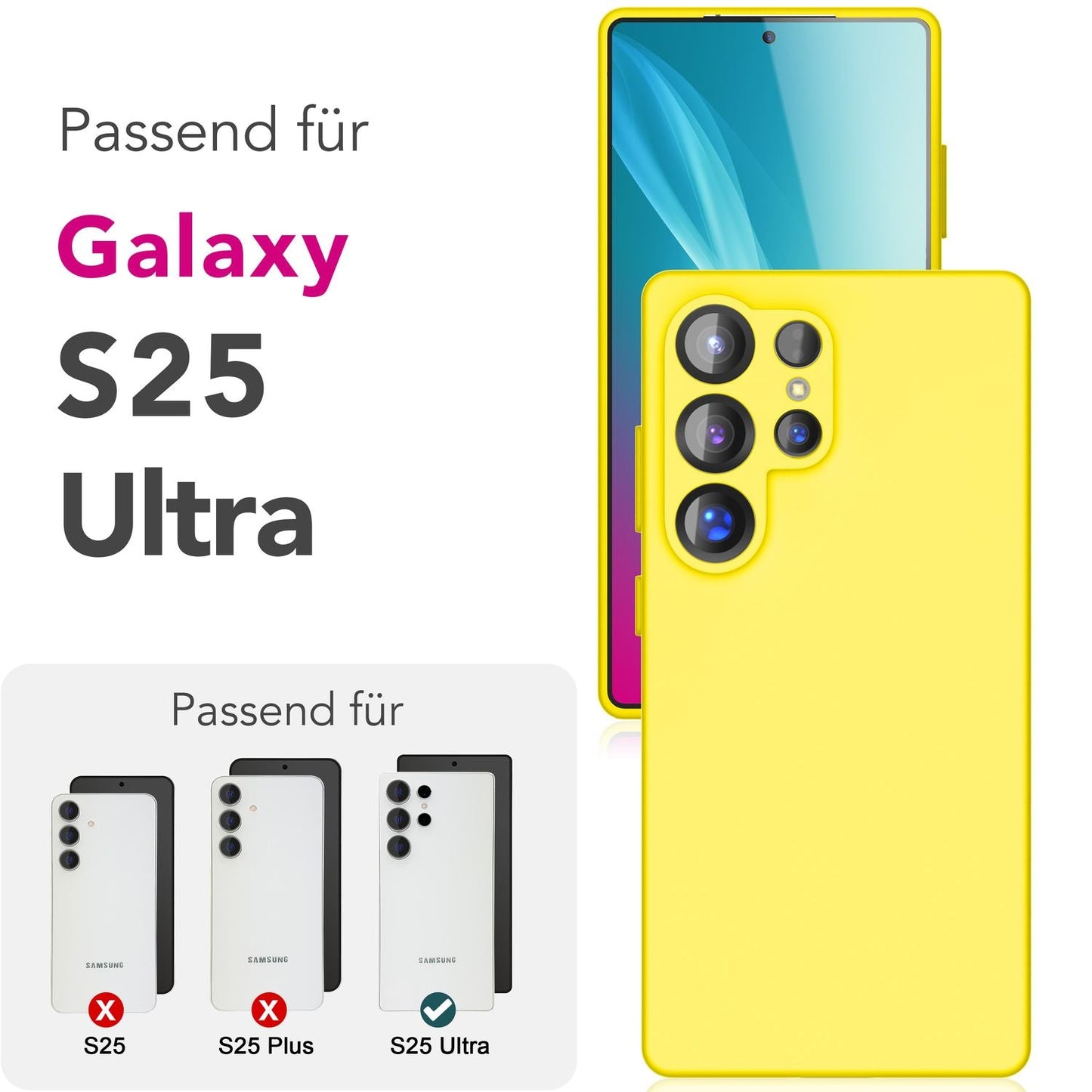 NALIA Phoenix für Samsung Galaxy S25 Ultra Hülle, Abwischbare Samt-Weiche Flüssigsilikon Handyhülle, Mikrofaser-Innenfutter, Dünne Rutschfeste Silikon Schutzhülle