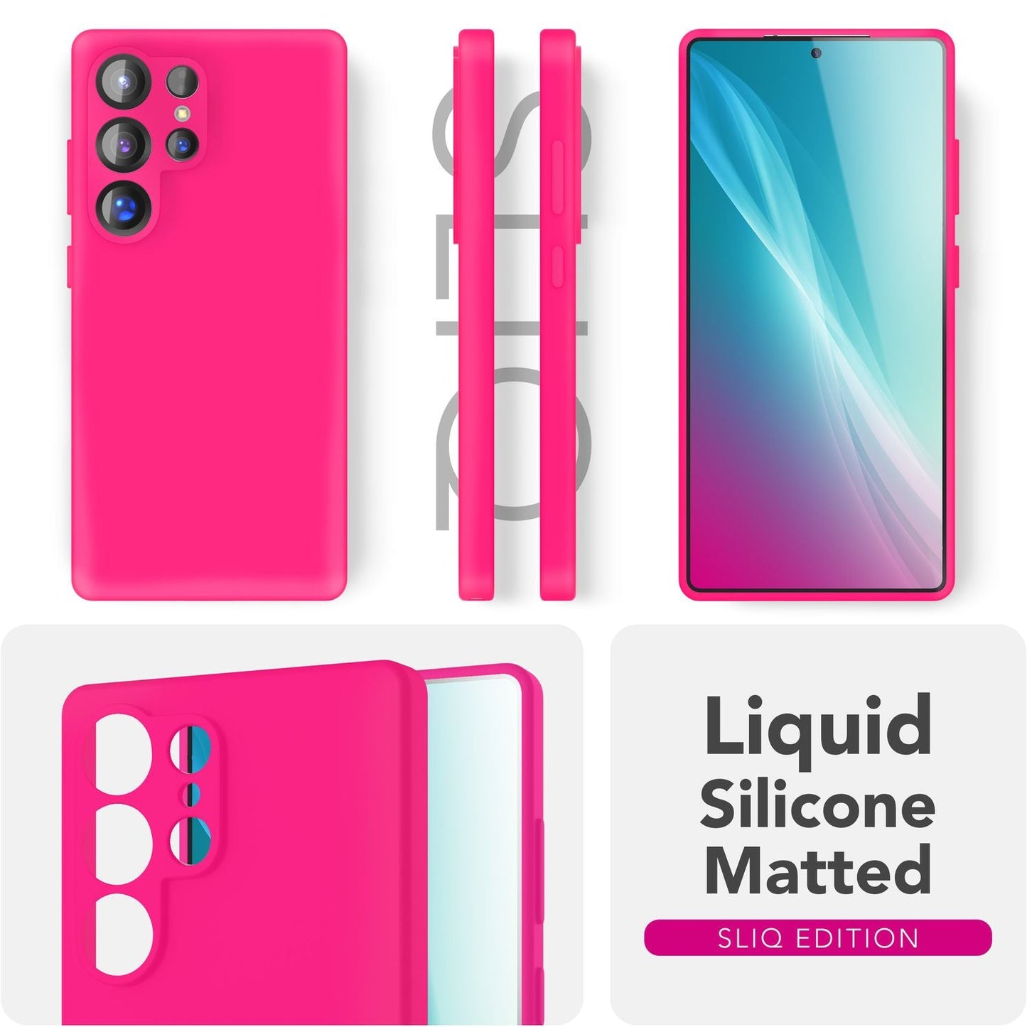 NALIA Phoenix für Samsung Galaxy S25 Ultra Hülle, Abwischbare Samt-Weiche Flüssigsilikon Handyhülle, Mikrofaser-Innenfutter, Dünne Rutschfeste Silikon Schutzhülle