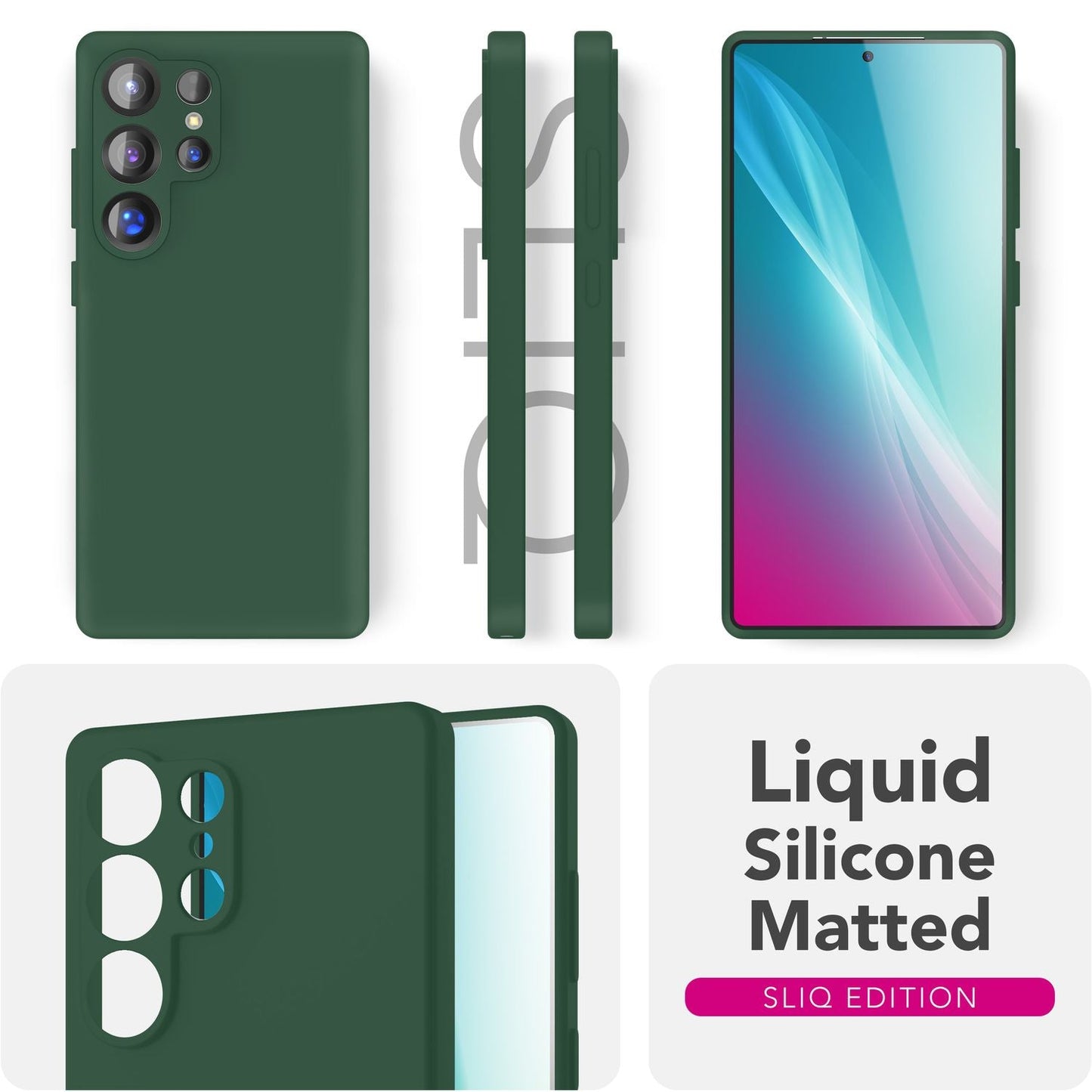 NALIA Phoenix für Samsung Galaxy S25 Ultra Hülle, Abwischbare Samt-Weiche Flüssigsilikon Handyhülle, Mikrofaser-Innenfutter, Dünne Rutschfeste Silikon Schutzhülle