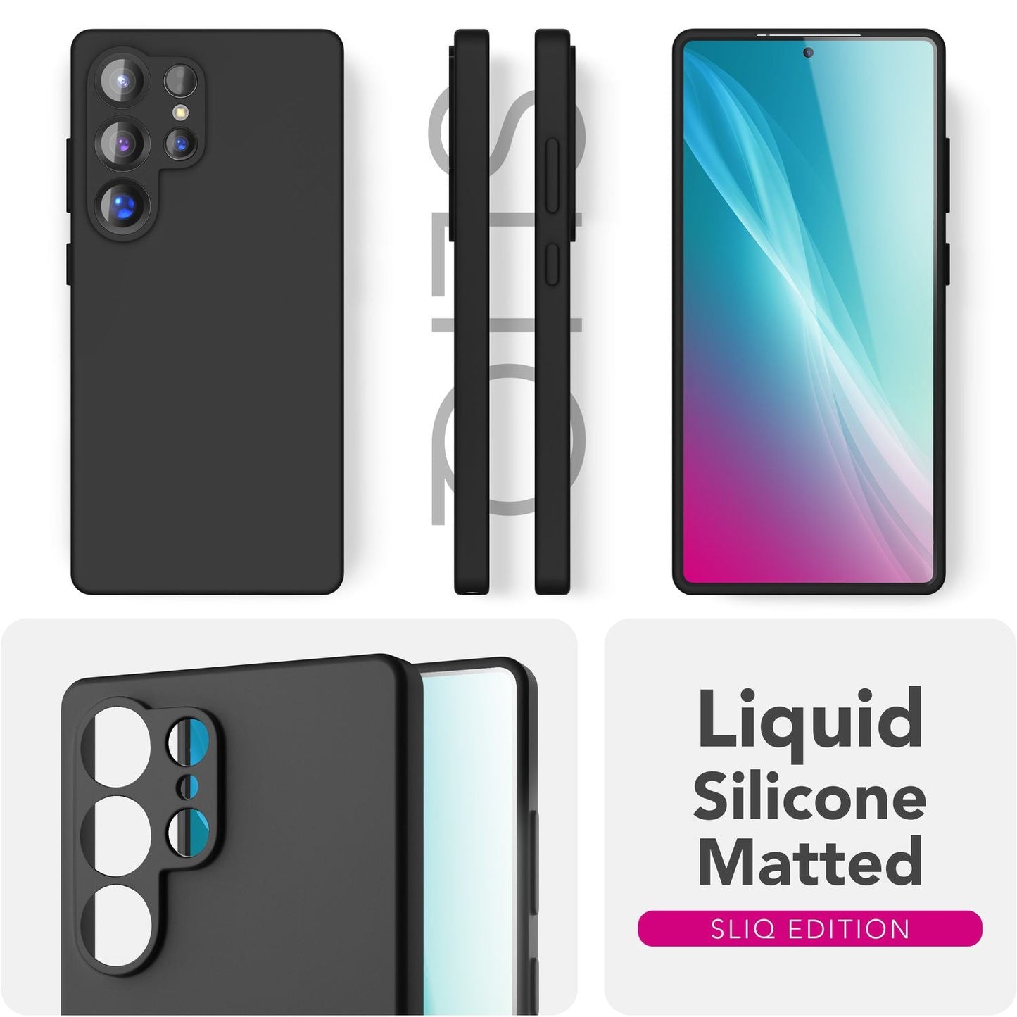 NALIA Phoenix für Samsung Galaxy S25 Ultra Hülle, Abwischbare Samt-Weiche Flüssigsilikon Handyhülle, Mikrofaser-Innenfutter, Dünne Rutschfeste Silikon Schutzhülle