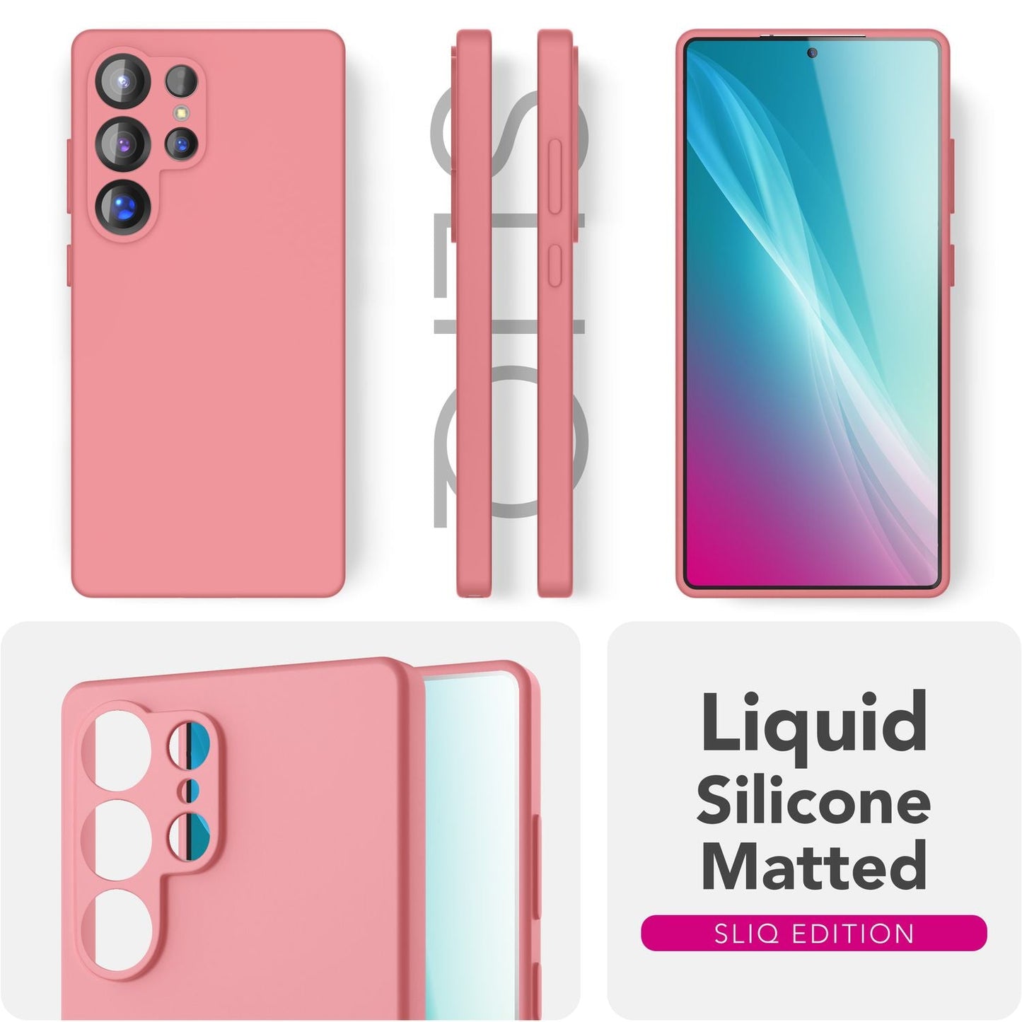 NALIA Phoenix für Samsung Galaxy S25 Ultra Hülle, Abwischbare Samt-Weiche Flüssigsilikon Handyhülle, Mikrofaser-Innenfutter, Dünne Rutschfeste Silikon Schutzhülle