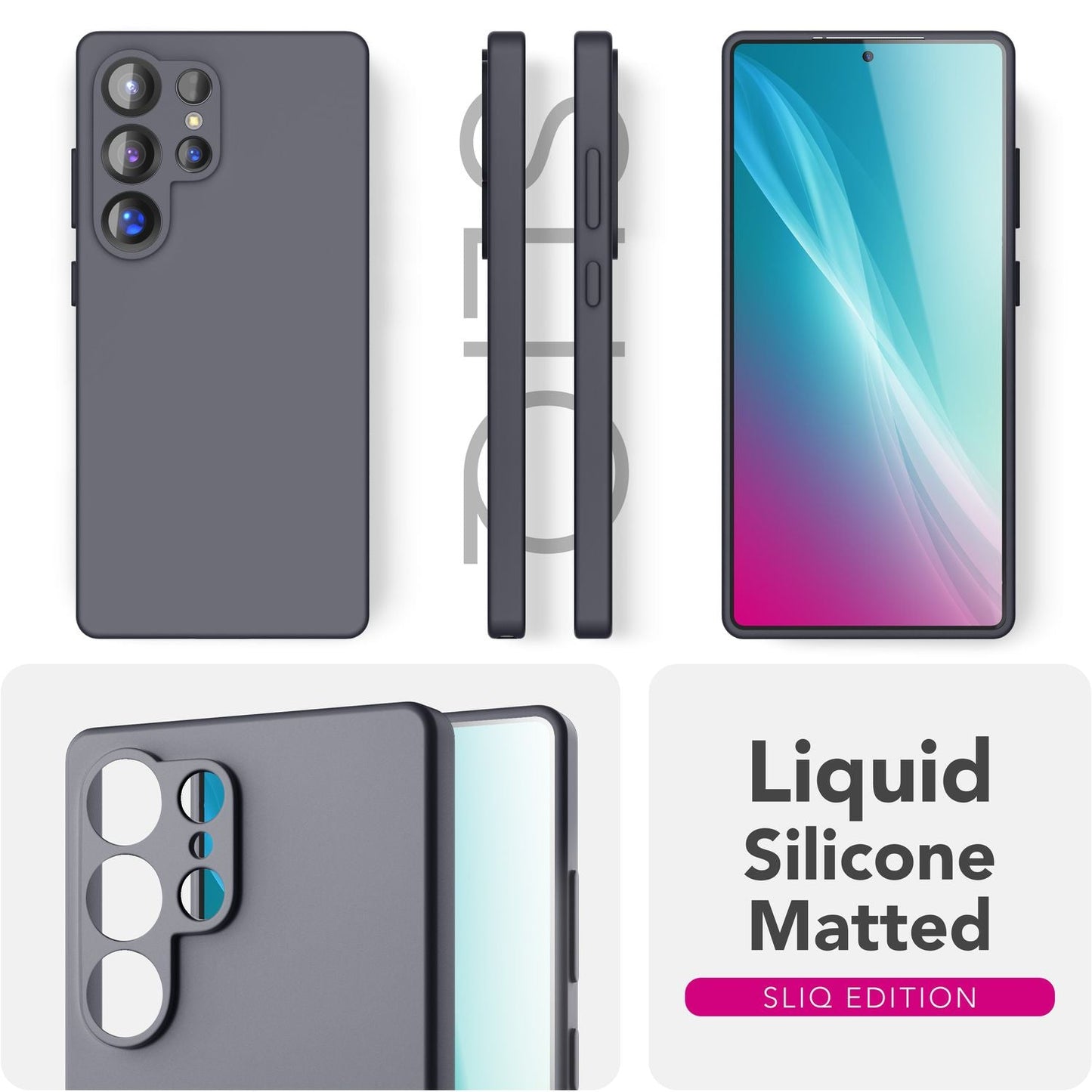 NALIA Phoenix für Samsung Galaxy S25 Ultra Hülle, Abwischbare Samt-Weiche Flüssigsilikon Handyhülle, Mikrofaser-Innenfutter, Dünne Rutschfeste Silikon Schutzhülle