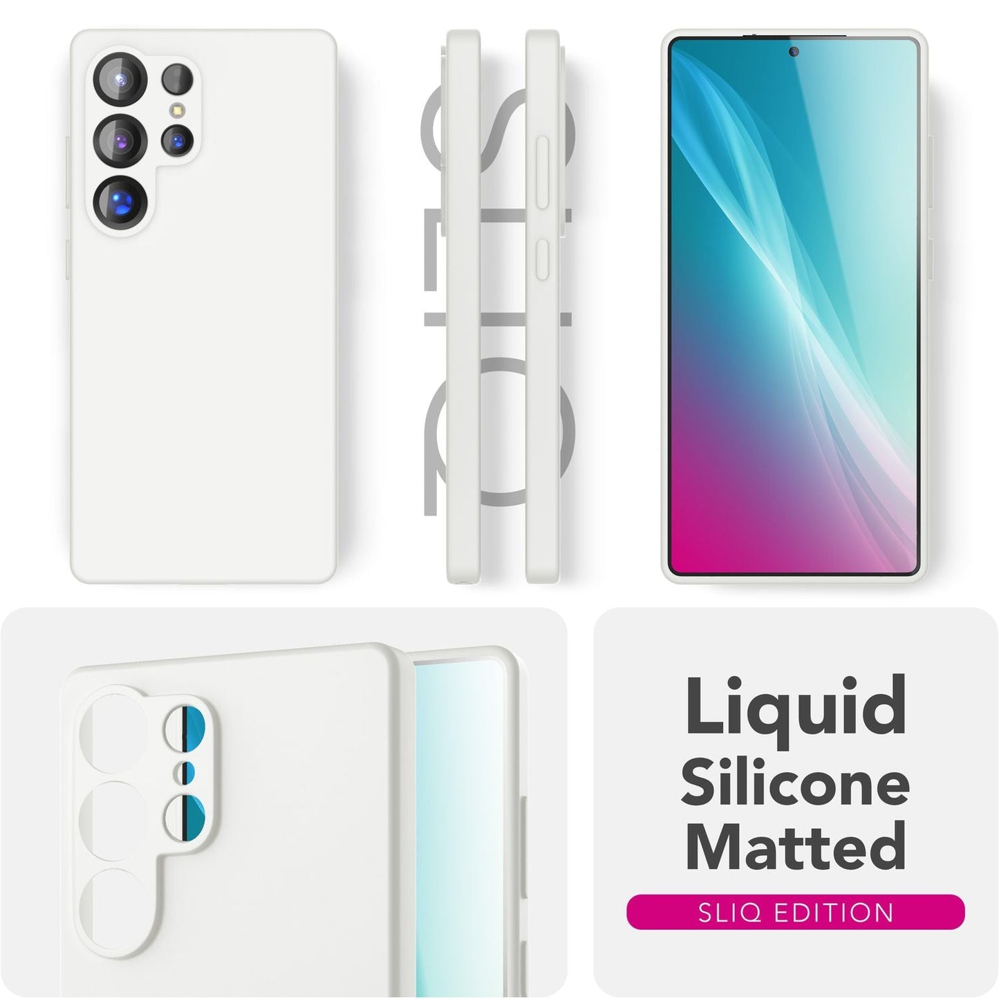 NALIA Phoenix für Samsung Galaxy S25 Ultra Hülle, Abwischbare Samt-Weiche Flüssigsilikon Handyhülle, Mikrofaser-Innenfutter, Dünne Rutschfeste Silikon Schutzhülle