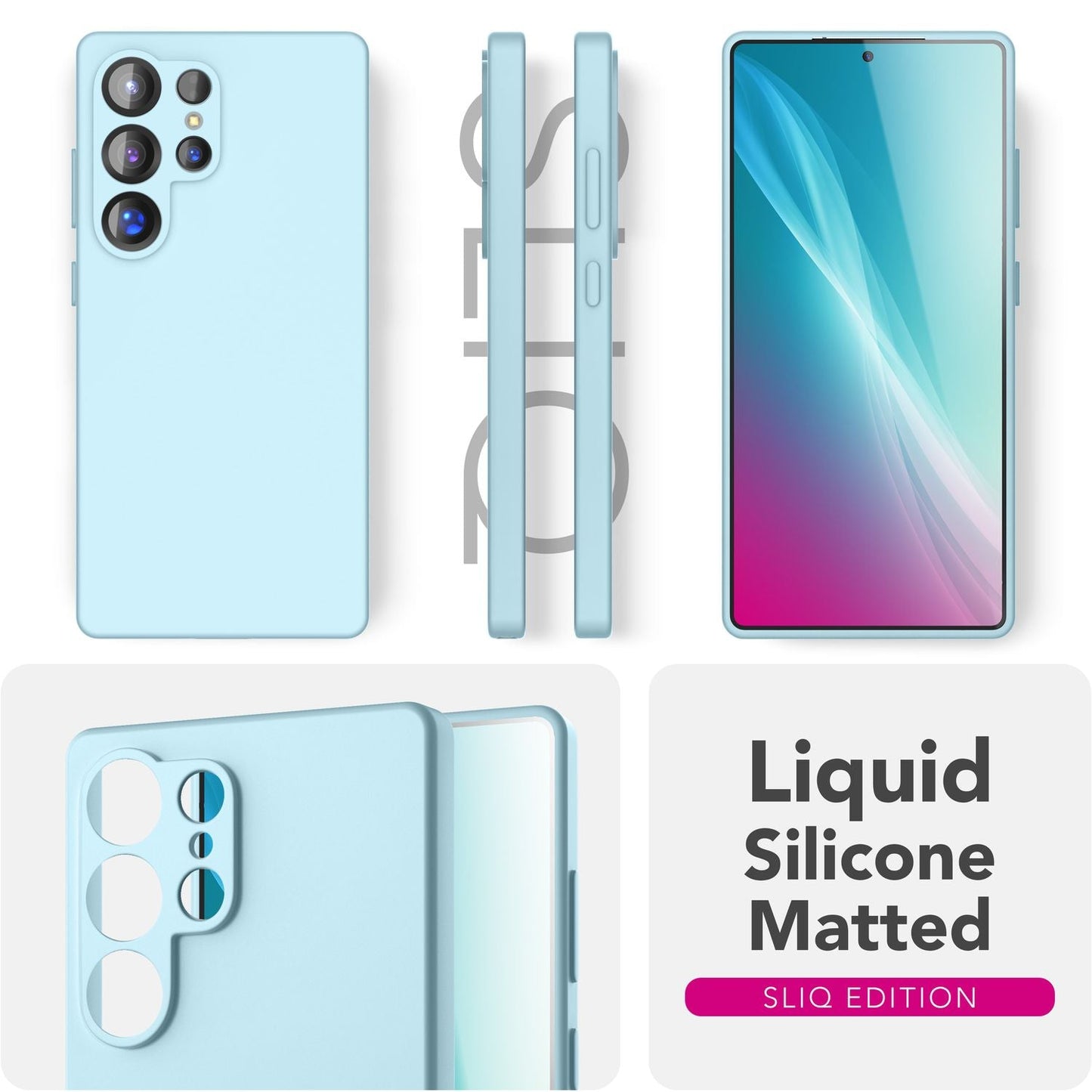 NALIA Phoenix für Samsung Galaxy S25 Ultra Hülle, Abwischbare Samt-Weiche Flüssigsilikon Handyhülle, Mikrofaser-Innenfutter, Dünne Rutschfeste Silikon Schutzhülle