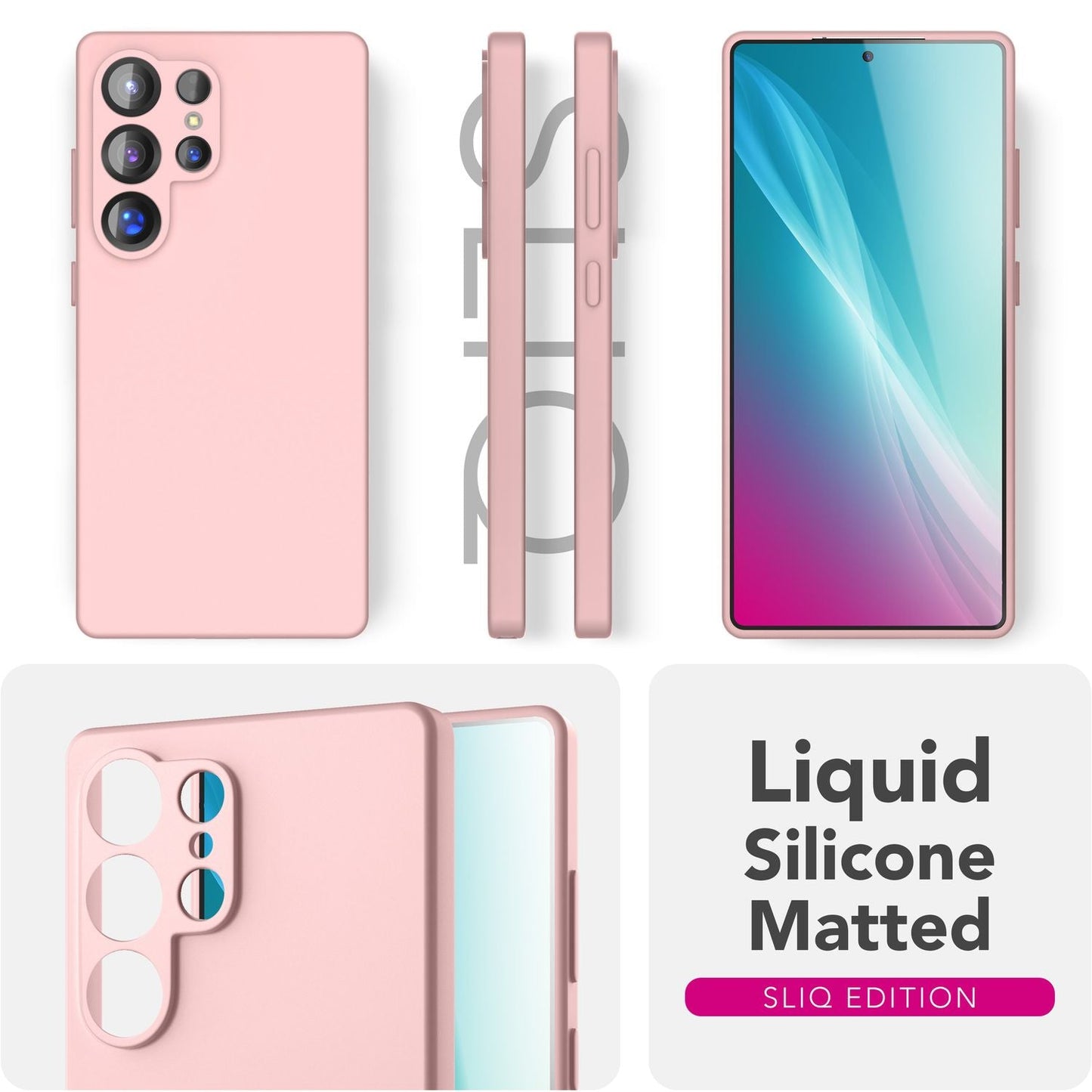 NALIA Phoenix für Samsung Galaxy S25 Ultra Hülle, Abwischbare Samt-Weiche Flüssigsilikon Handyhülle, Mikrofaser-Innenfutter, Dünne Rutschfeste Silikon Schutzhülle