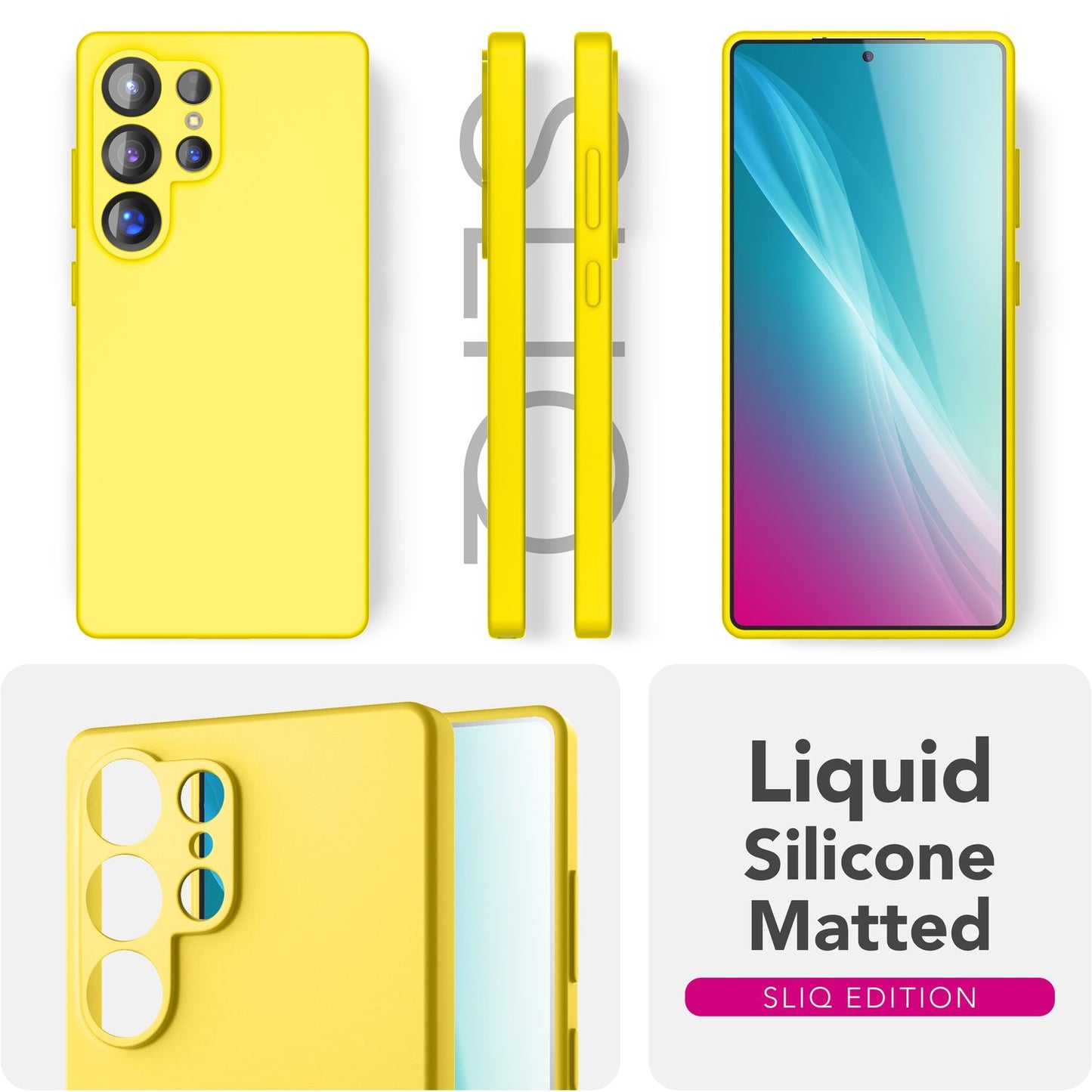 NALIA Phoenix für Samsung Galaxy S25 Ultra Hülle, Abwischbare Samt-Weiche Flüssigsilikon Handyhülle, Mikrofaser-Innenfutter, Dünne Rutschfeste Silikon Schutzhülle