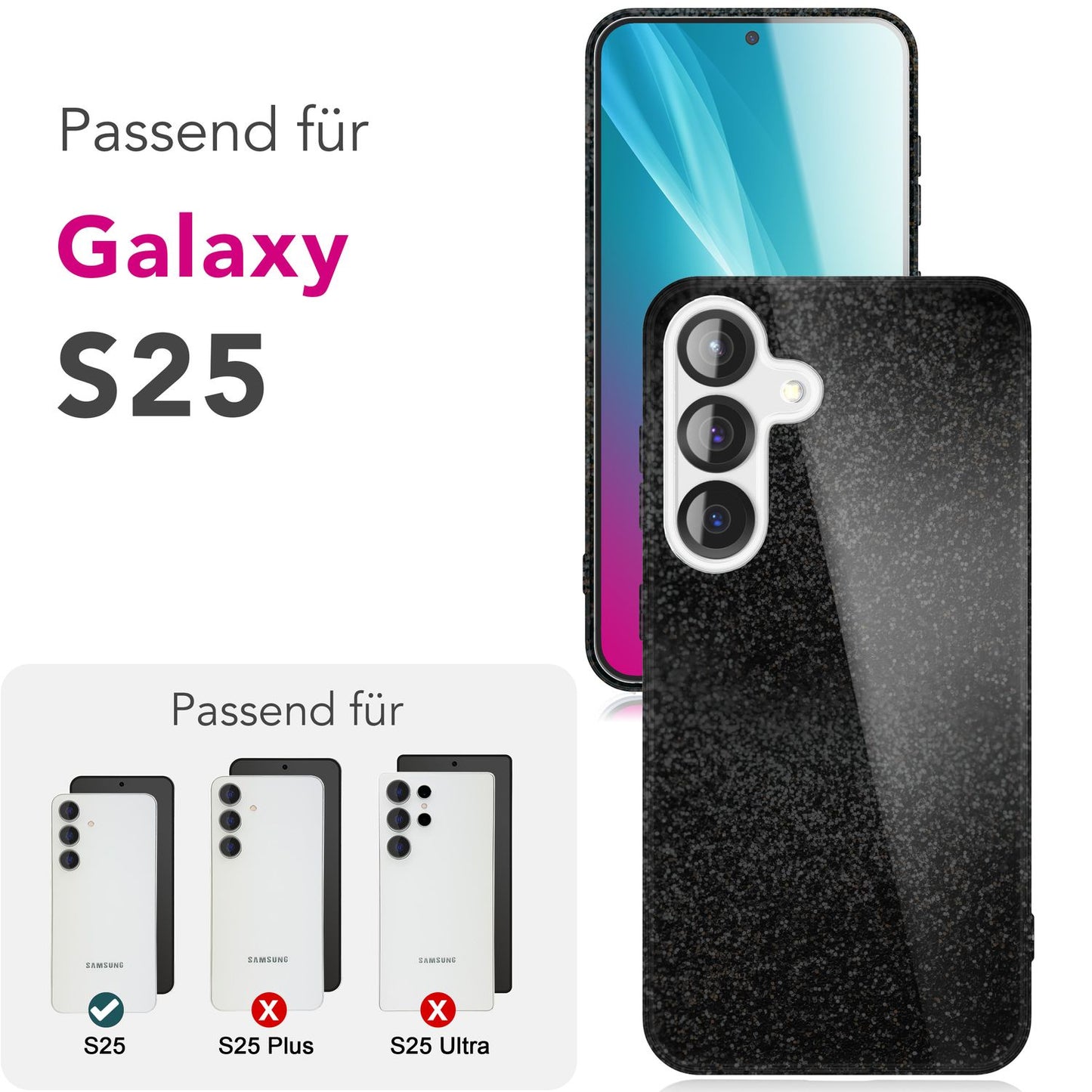 Etui NALIA ShinePop z brokatem diamentowym - Pojemność: N/D Moc: N/D Rozmiar: 6,7 cala