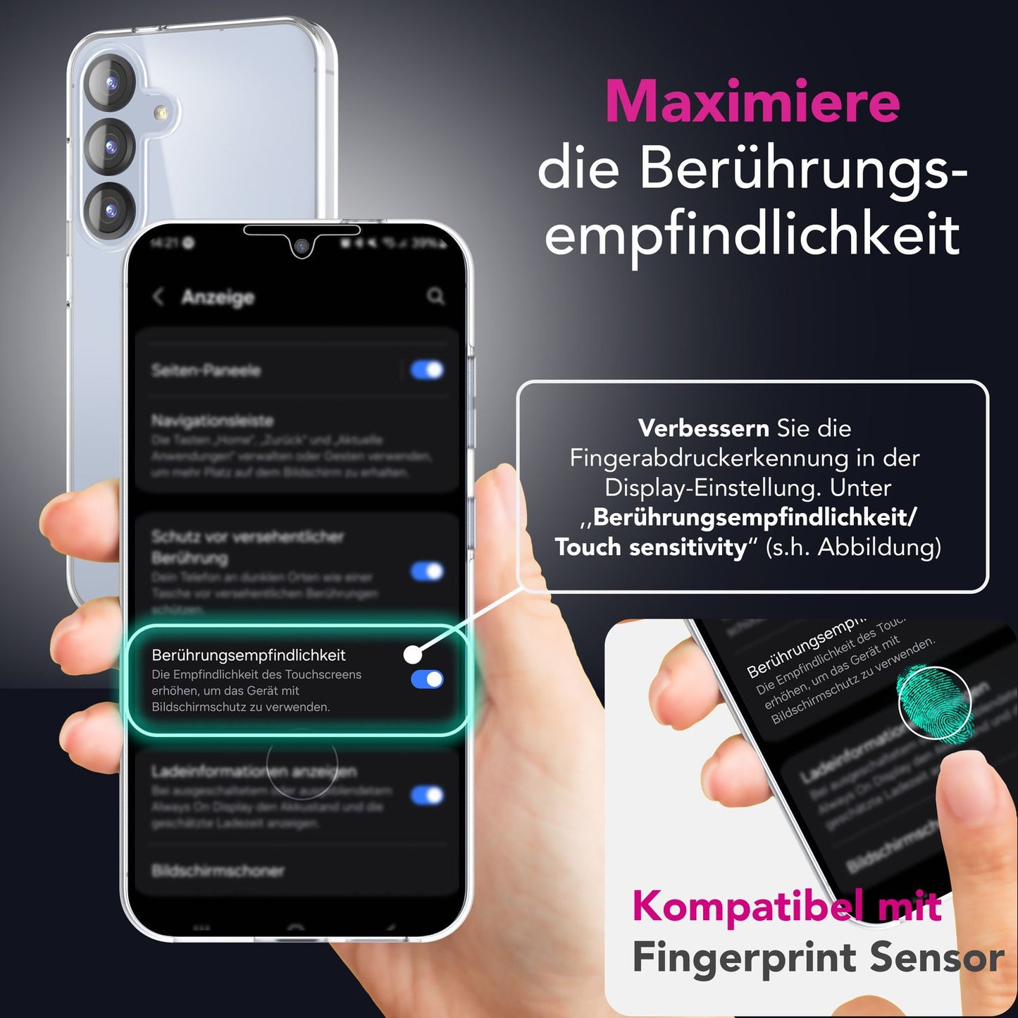 NALIA 360Guard Hülle - 360 Grad Schutz, Zweiteilig, Kristallklar