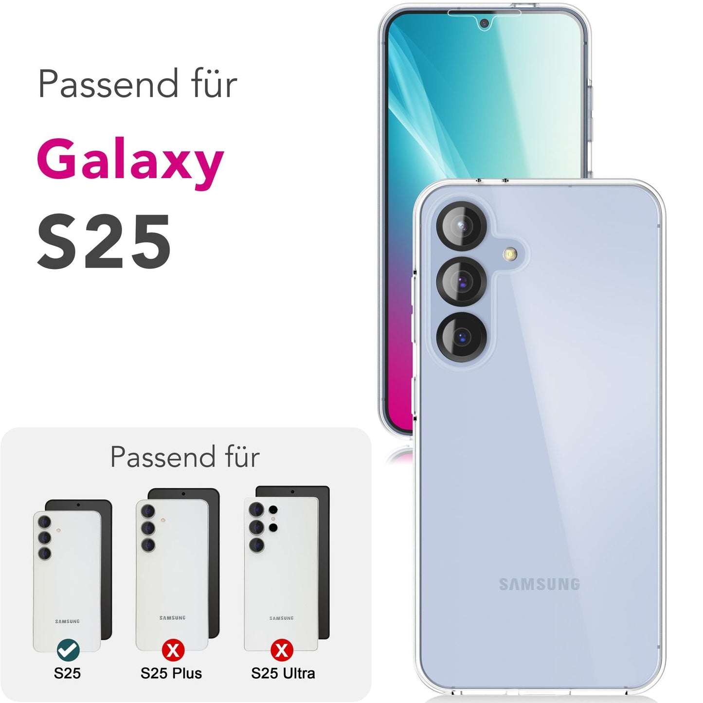 NALIA 360Guard Hülle - 360 Grad Schutz, Zweiteilig, Kristallklar