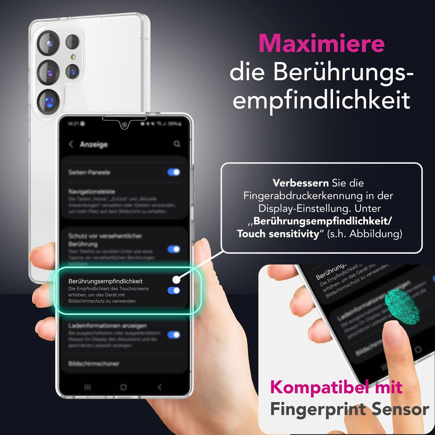 NALIA 360Guard Transparente 360° Schutzhülle - Größe Passend Galaxy S25 Ultra Hülle Dicke 1,5 mm Gewicht Ca 28 g